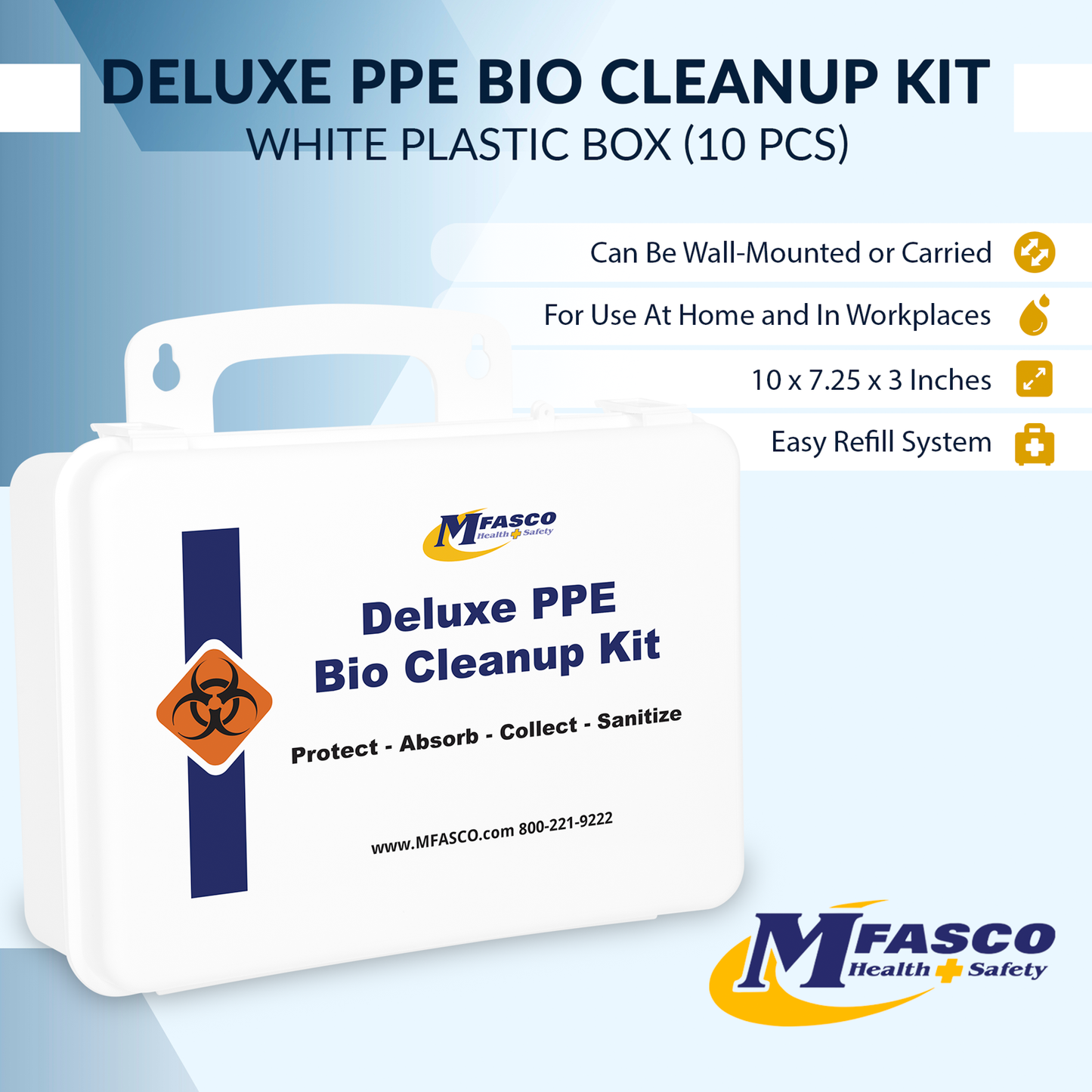 Deluxe PPE & Clean Up Kit Plastic