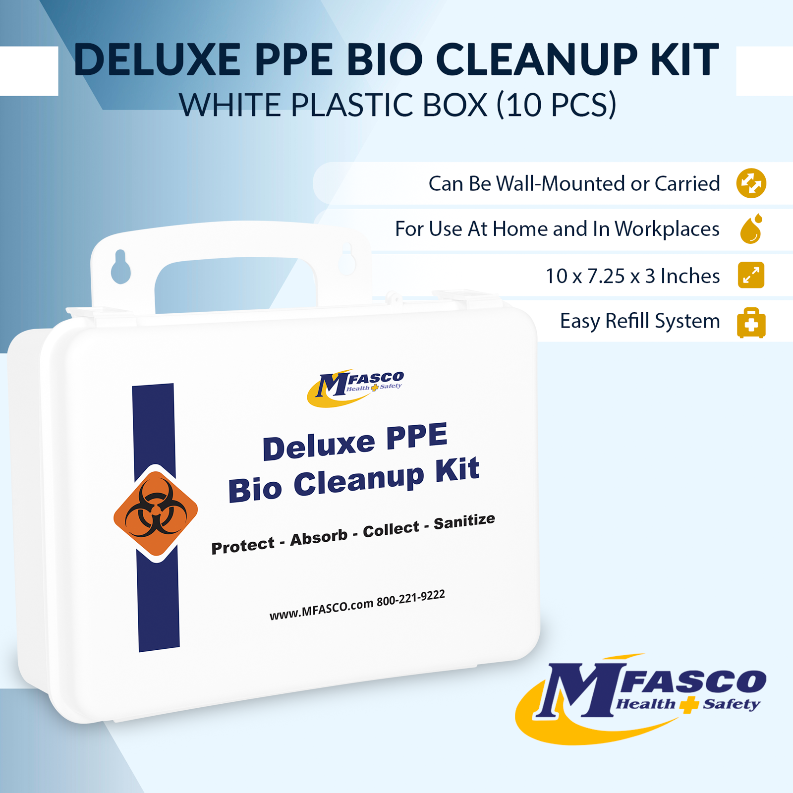 Deluxe PPE & Clean Up Kit Plastic