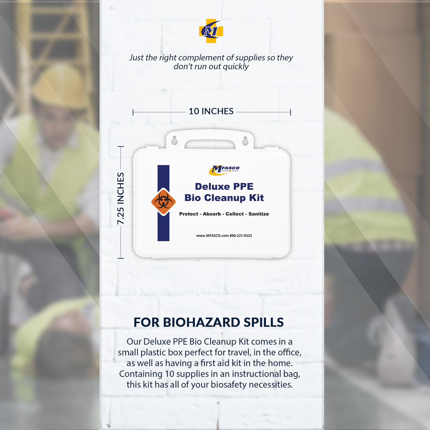 Deluxe PPE & Clean Up Kit Plastic