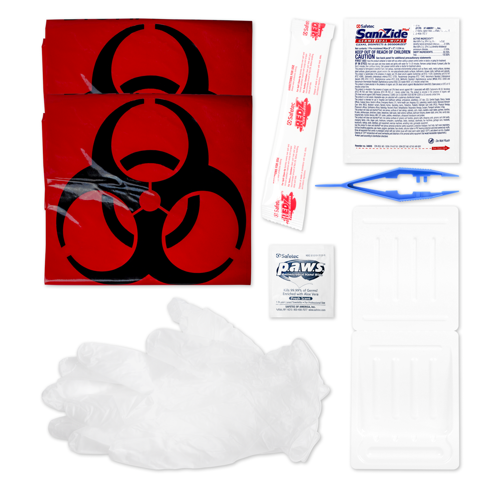 Biohazard Fluid Clean Up Kit Deluxe