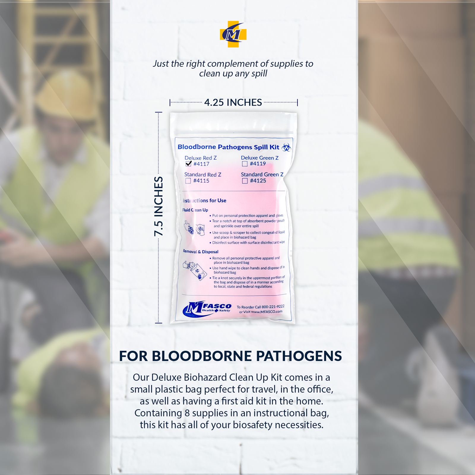 Biohazard Fluid Clean Up Kit Deluxe