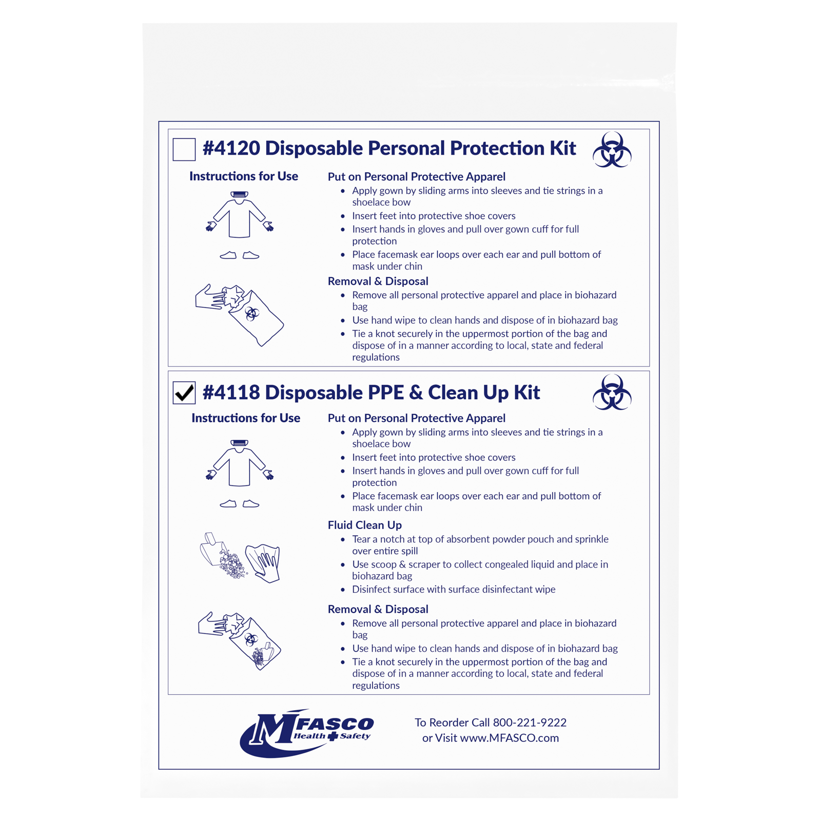 Biohazard Cleanup & Protection Combo Kit