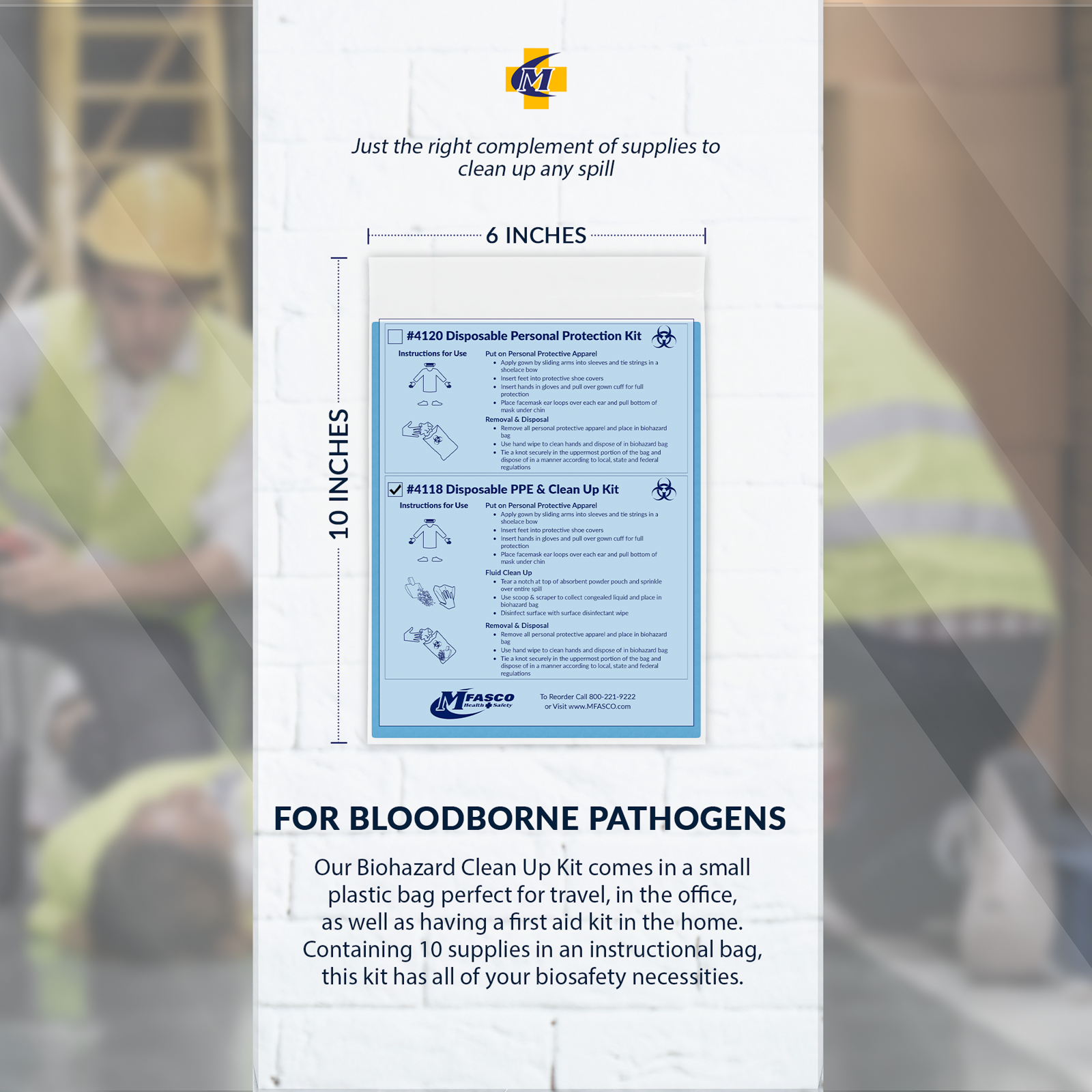 Biohazard Cleanup & Protection Combo Kit