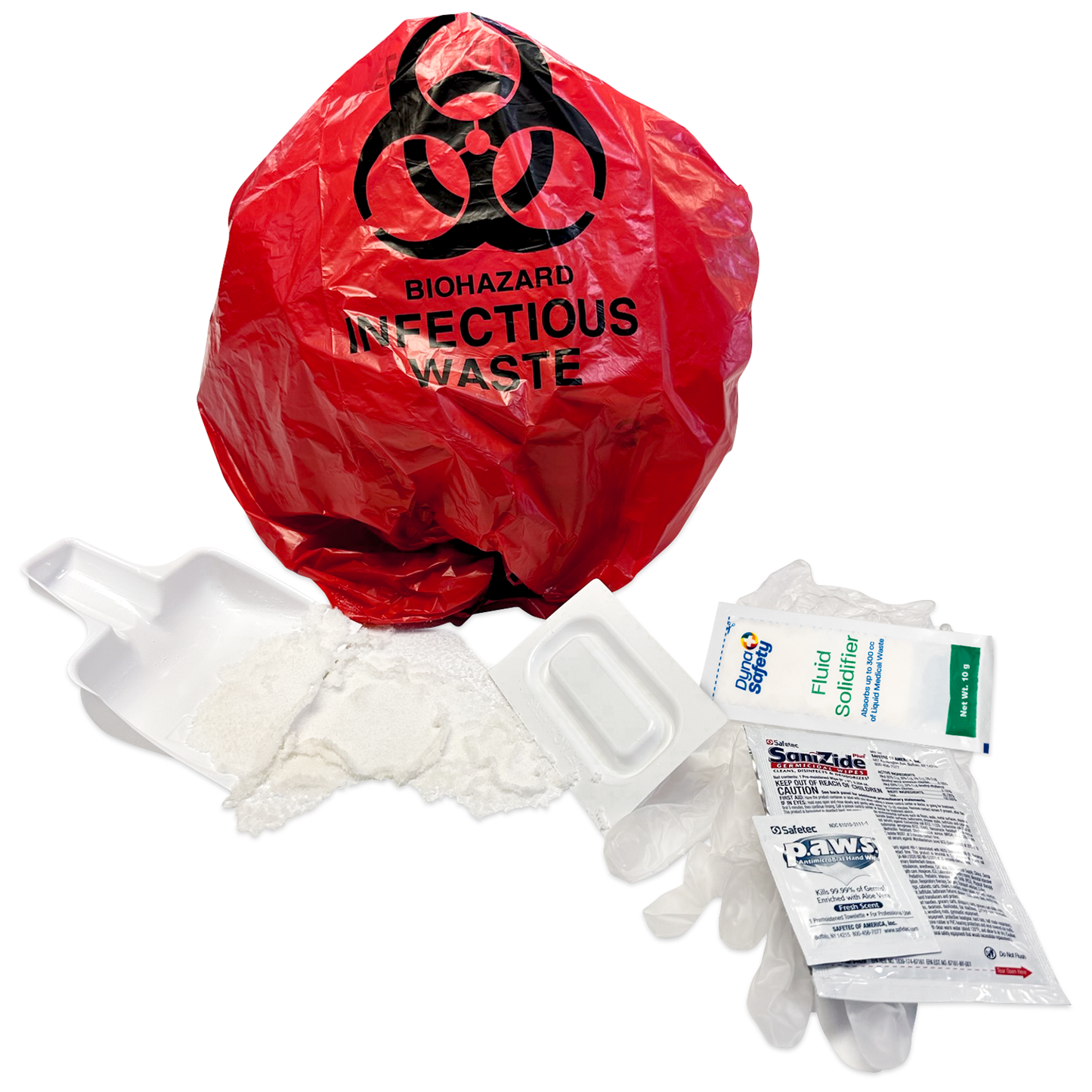 Biohazard Clean up Kit Green Z With Apron/Mask