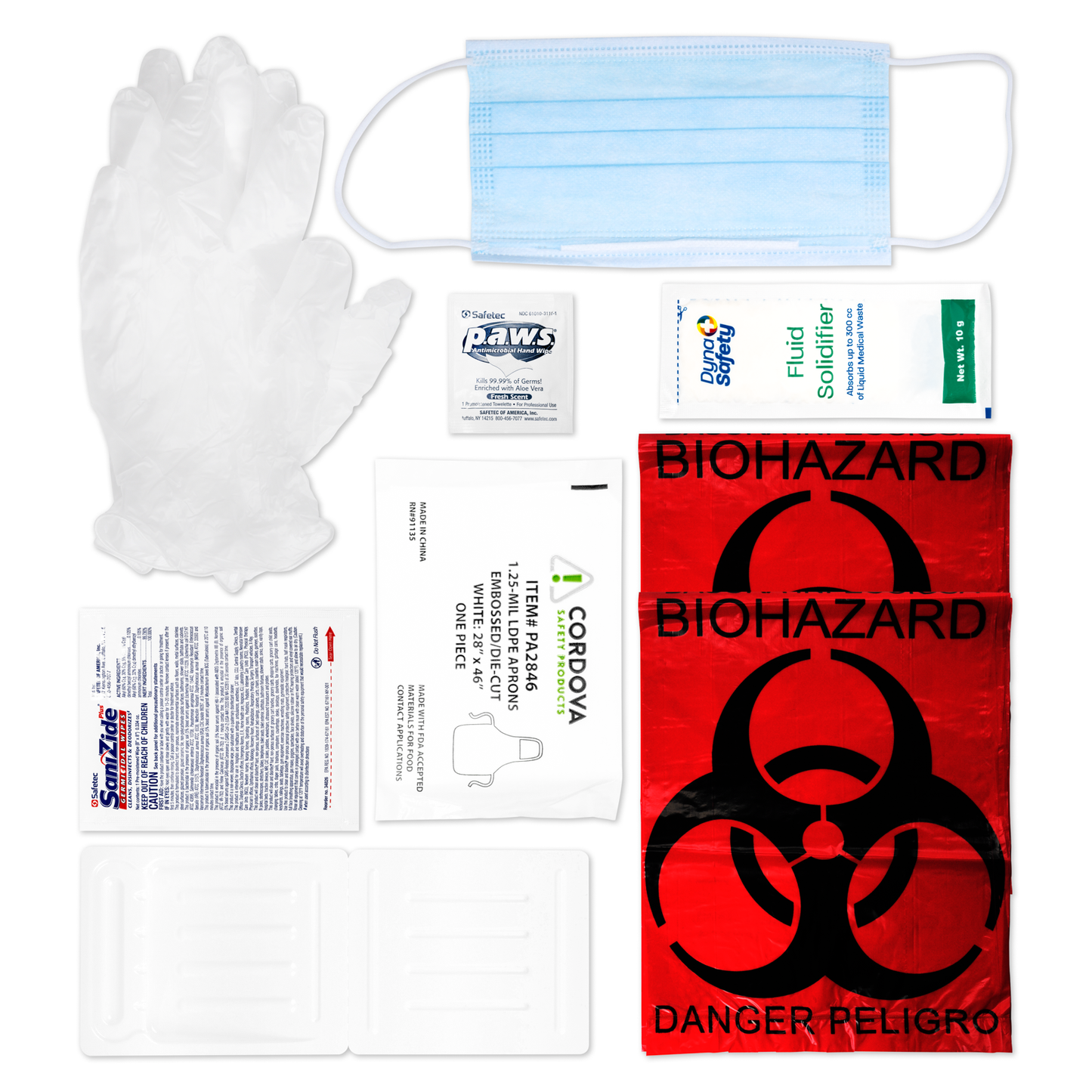 Blood Borne Pathogens Clean Up Kit Plastic Case Single