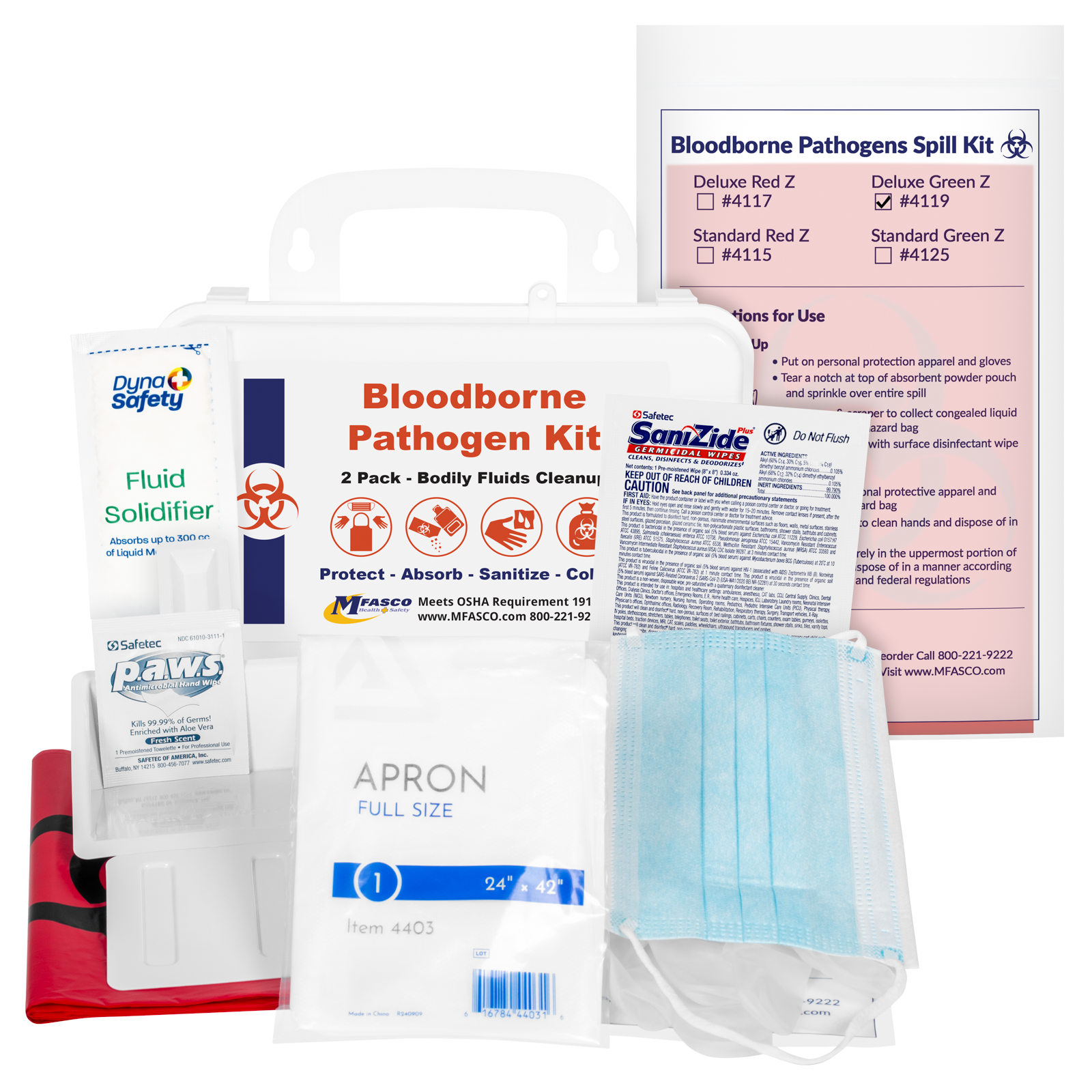Bloodborne Pathogens Kit Plastic Box | MFASCO Health & Safety