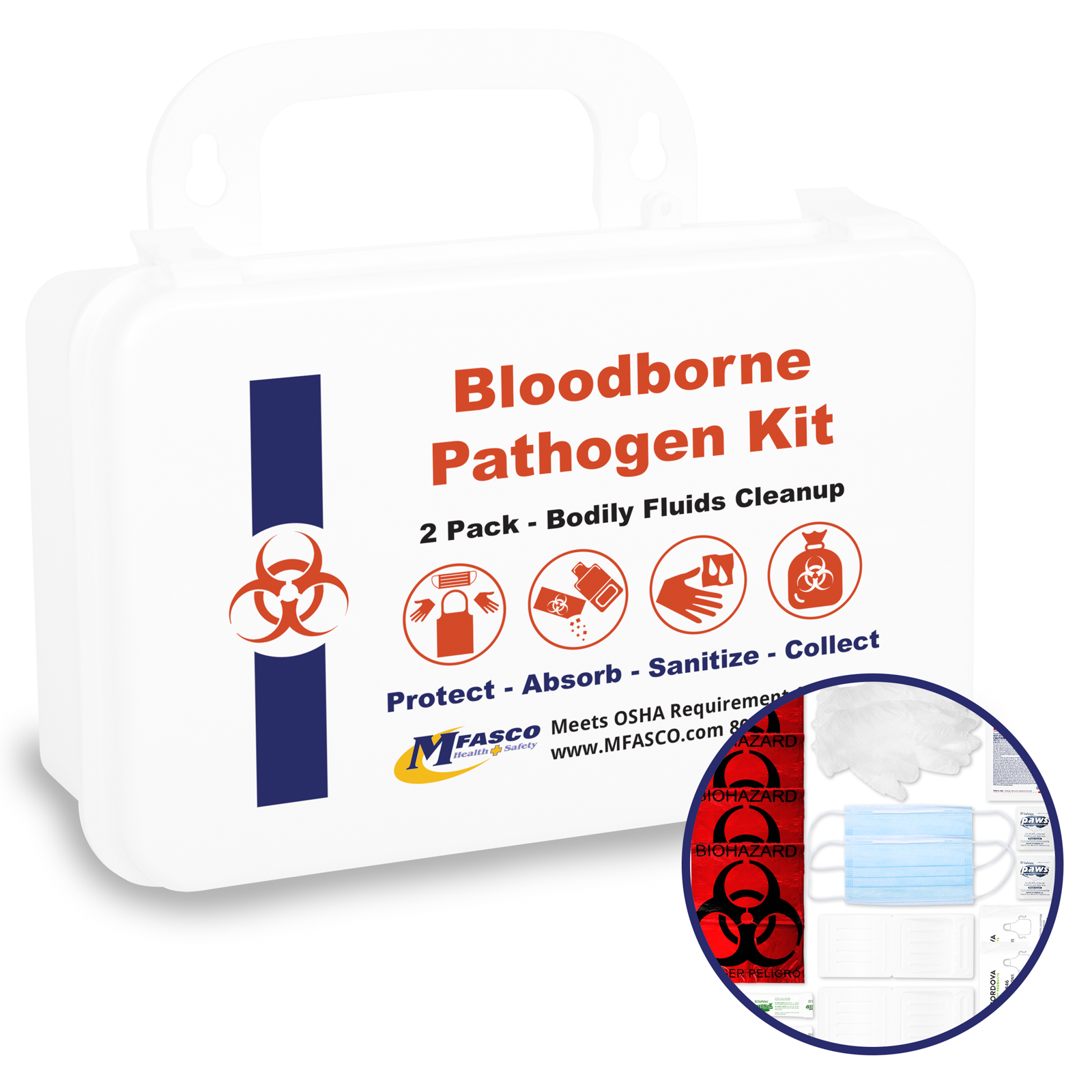 Bloodborne Pathogens Kit Plastic Box | MFASCO Health & Safety Bloodborne Pathogens Kit Plastic Box | MFASCO Health & Safety