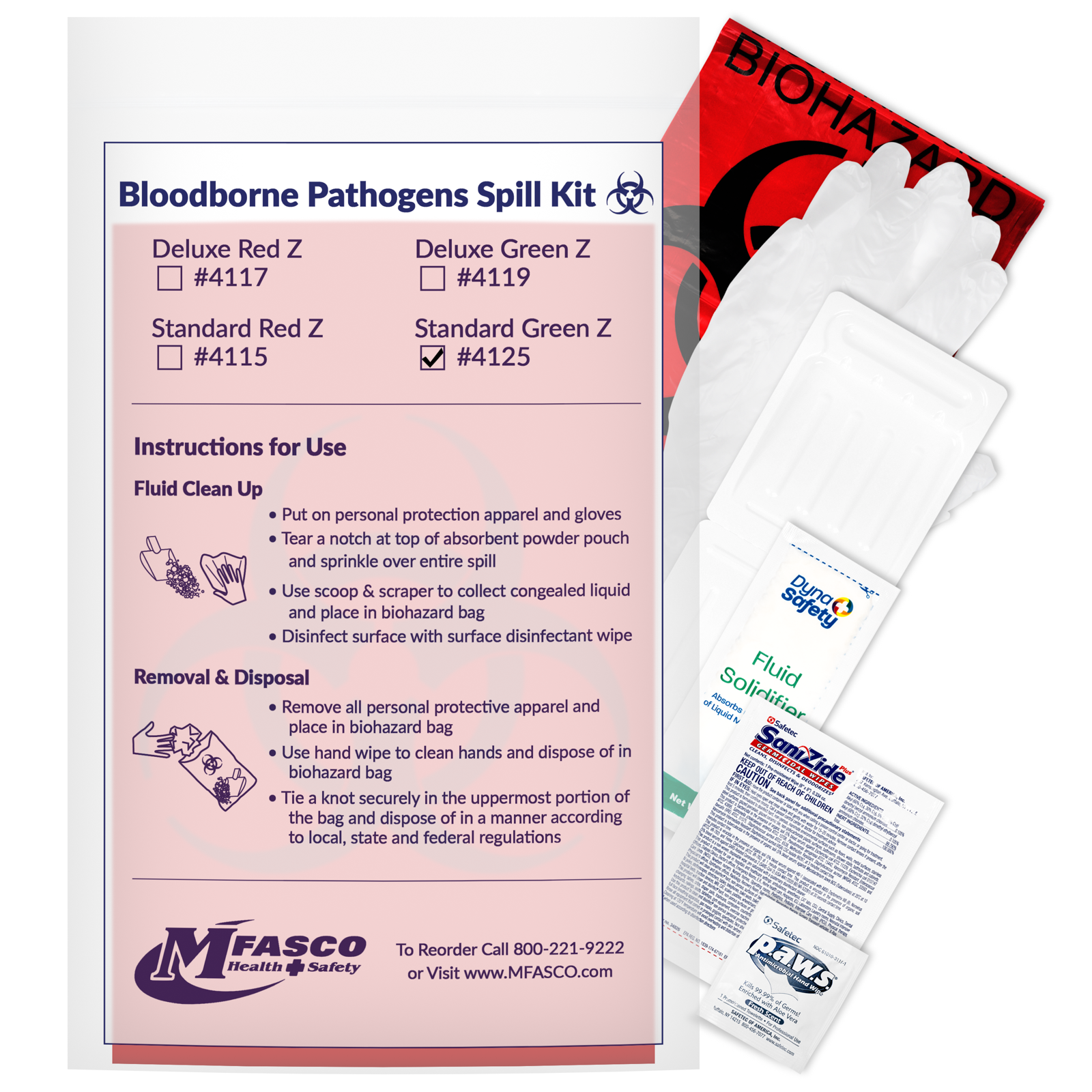 その他 BIOHAZARD CLUB96 Biohazard Fluid Clean Up Kit Non-Chlorinated| MFASCO Health & Safety