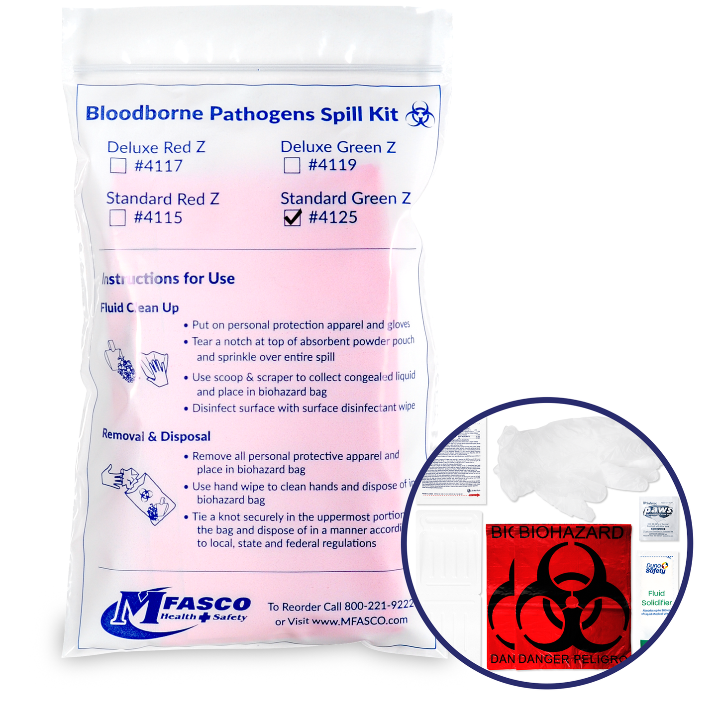 Biohazard Clean Up Kit With Green Z