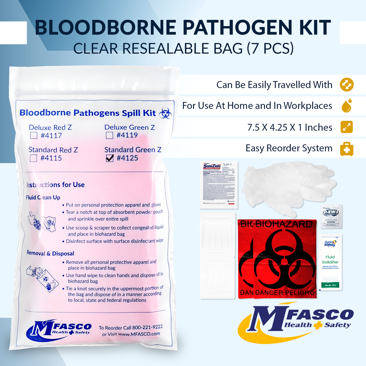 Biohazard Clean Up Kit With Green Z