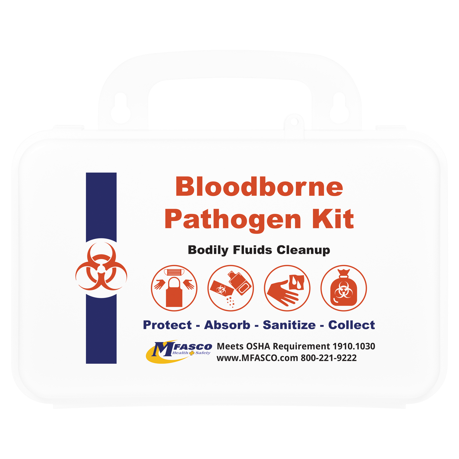 Blood Borne Pathogens Clean Up Kit Plastic Case Single