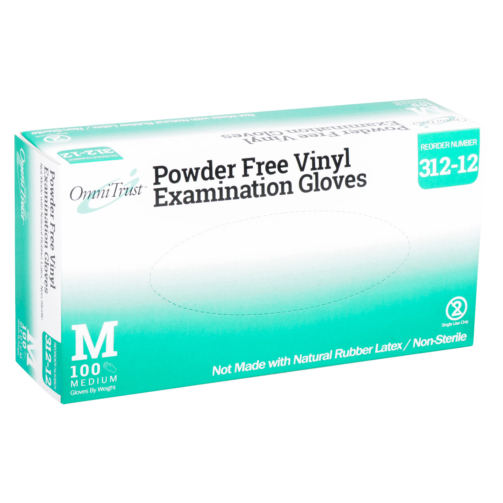 Omni Trust Vinyl Examination Gloves Powder Free (100/Bx)