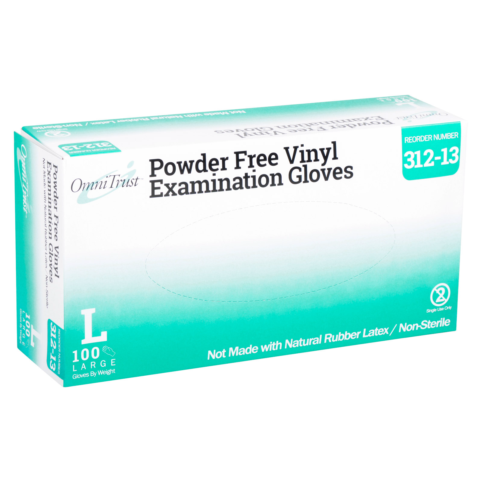 Omni Trust Vinyl Examination Gloves Powder Free (100/Bx)