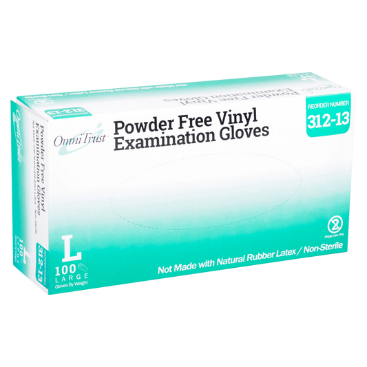 Omni Trust Vinyl Examination Gloves Powder Free (100/Bx)