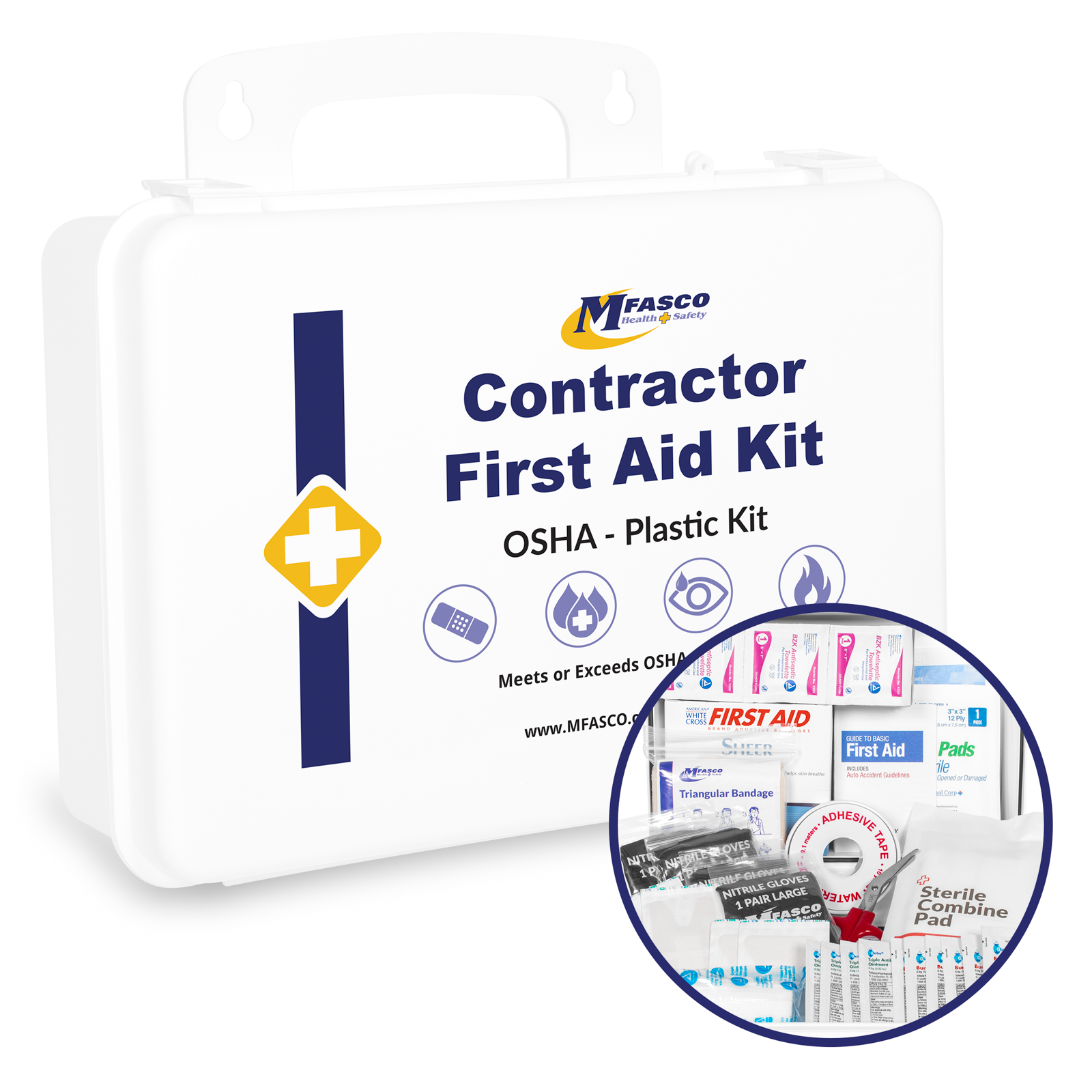 Contractors First Aid Kit Plastic Case