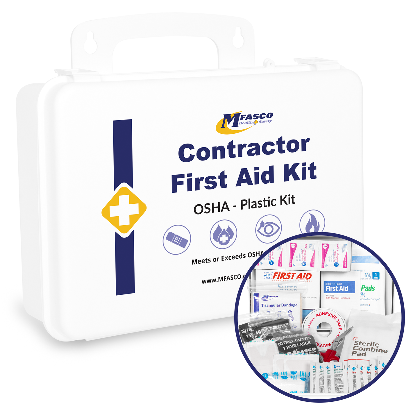 Contractors First Aid Kit Plastic Case