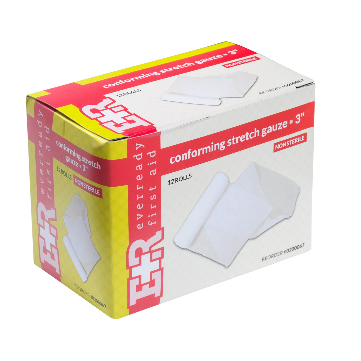 Gauze Roll Bandage Non-sterile Stretch 12/pkg