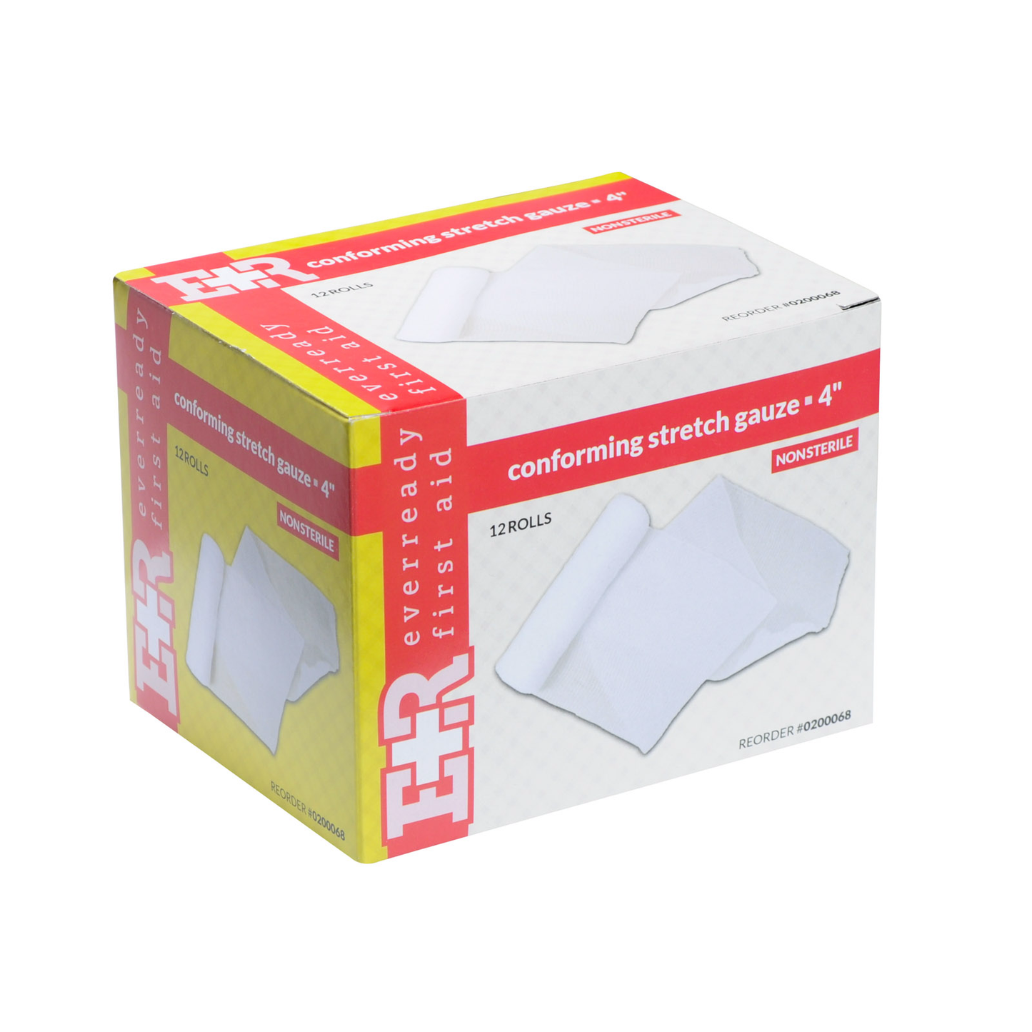 Gauze Roll Bandage Non-sterile Stretch 12/pkg