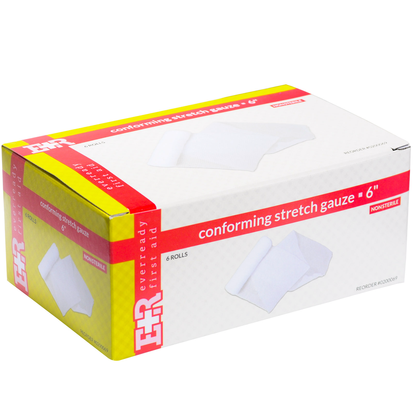 Gauze Roll Bandage Non-sterile Stretch 12/pkg