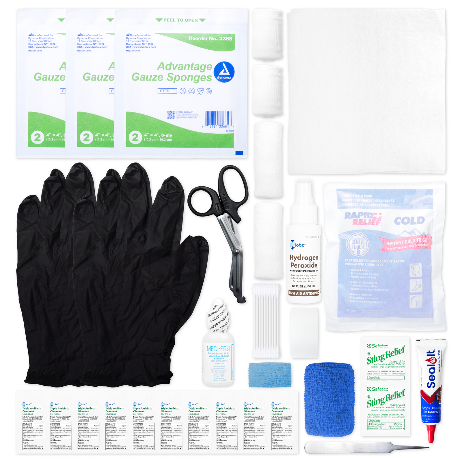 Pet Essentials First Aid Kit Blue Case With Handles