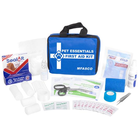 Pet Essentials First Aid Kit Blue Case With Handles