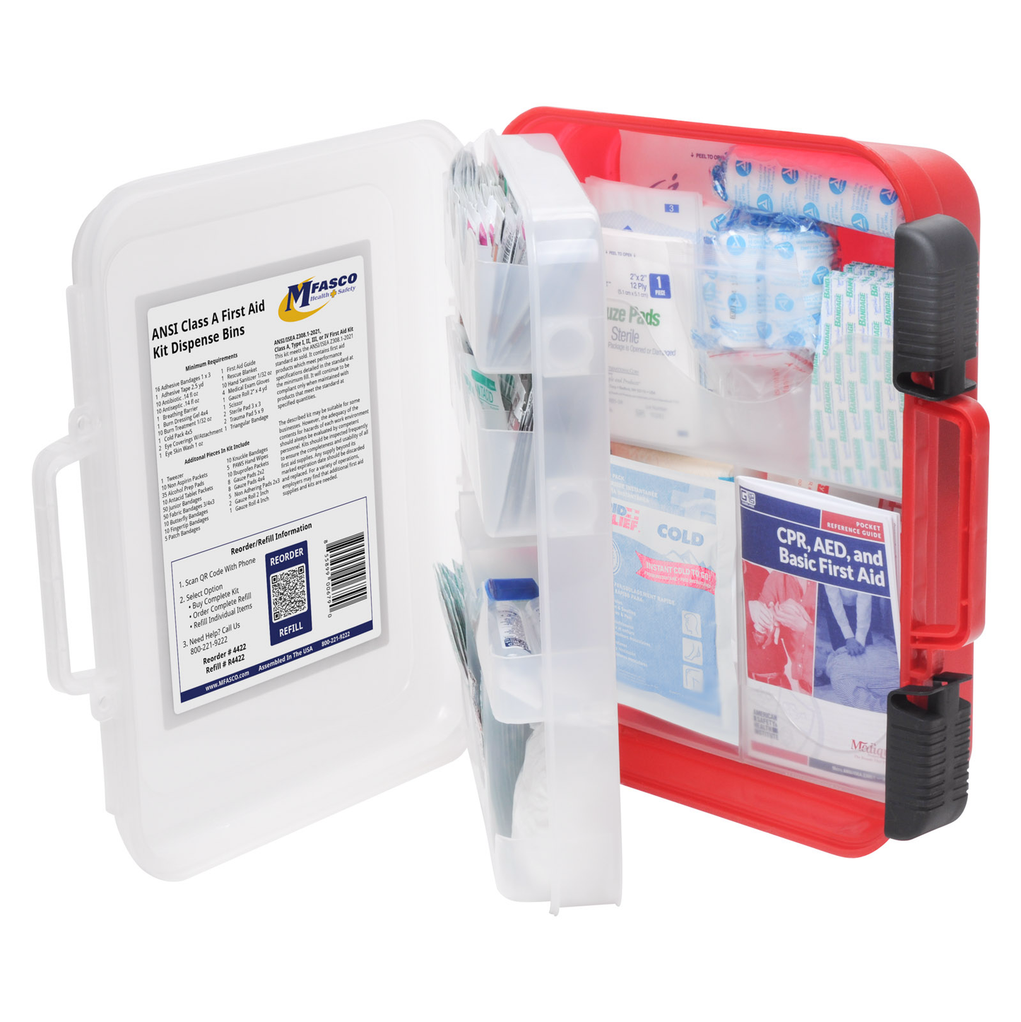 First Aid Kit With Dispensing Bins 350 Piece
