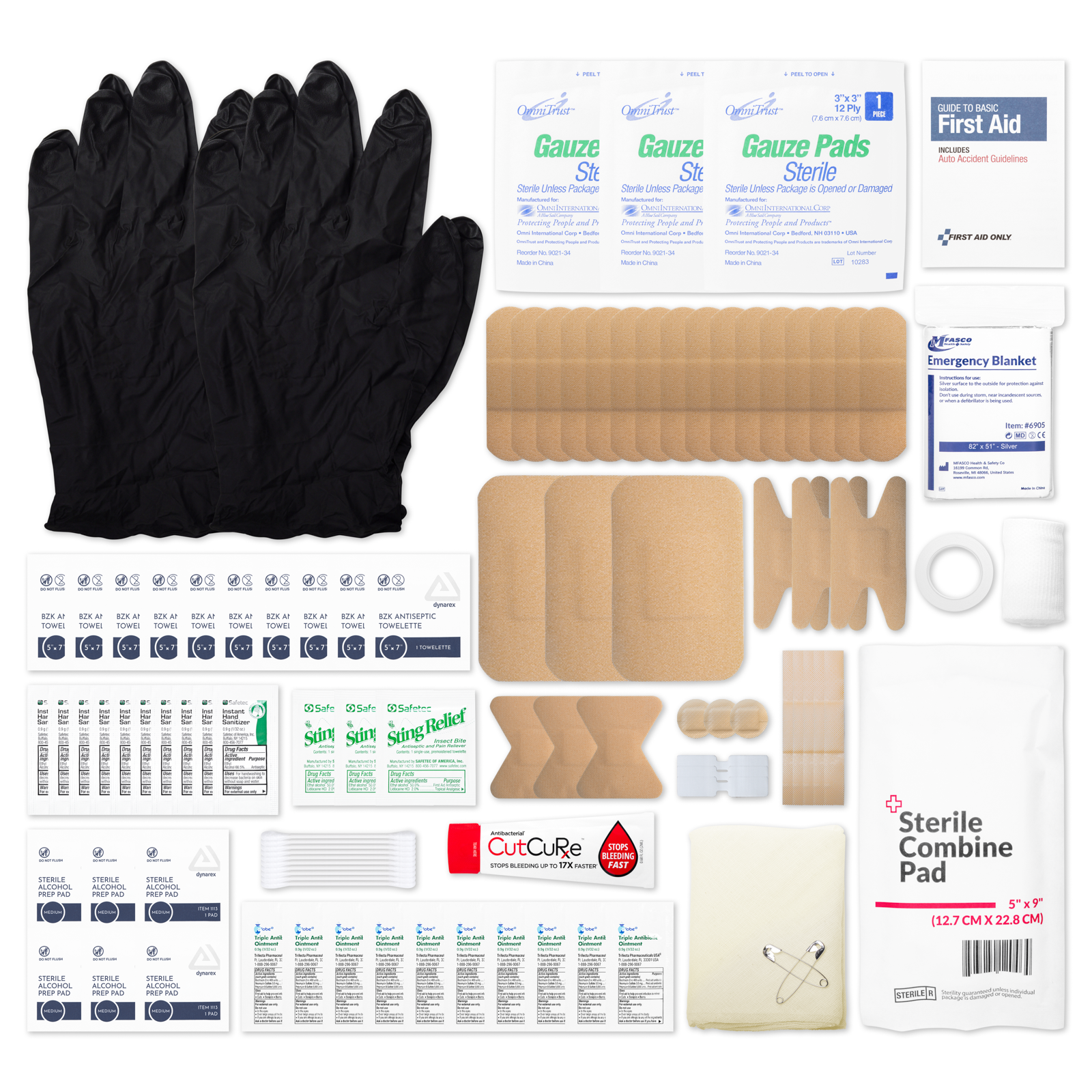 First Aid Kit 10 Person Red Plastic MFASCO