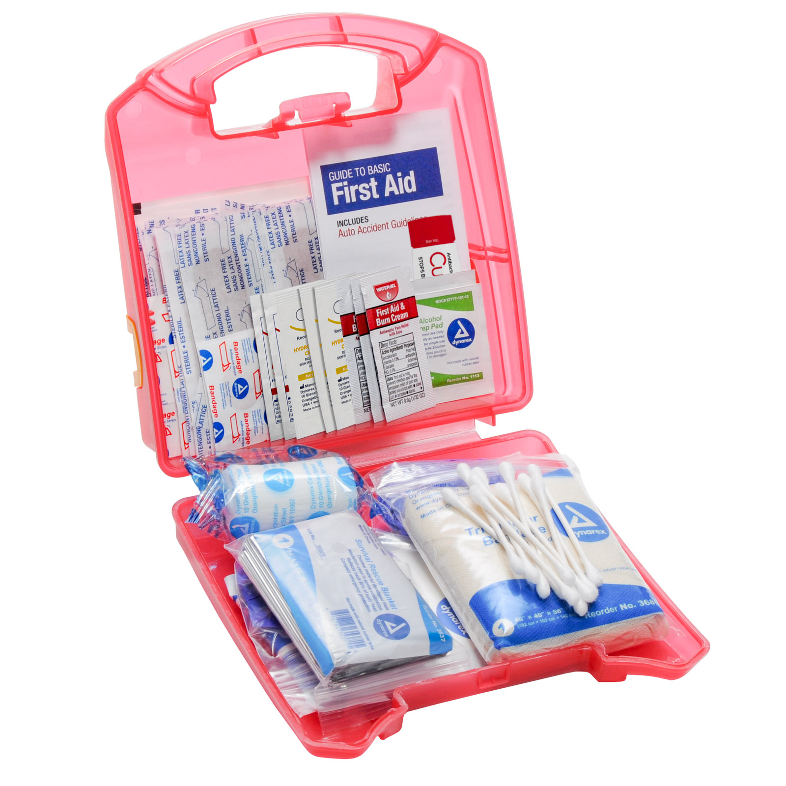First Aid Kit 10 Person Red Plastic MFASCO