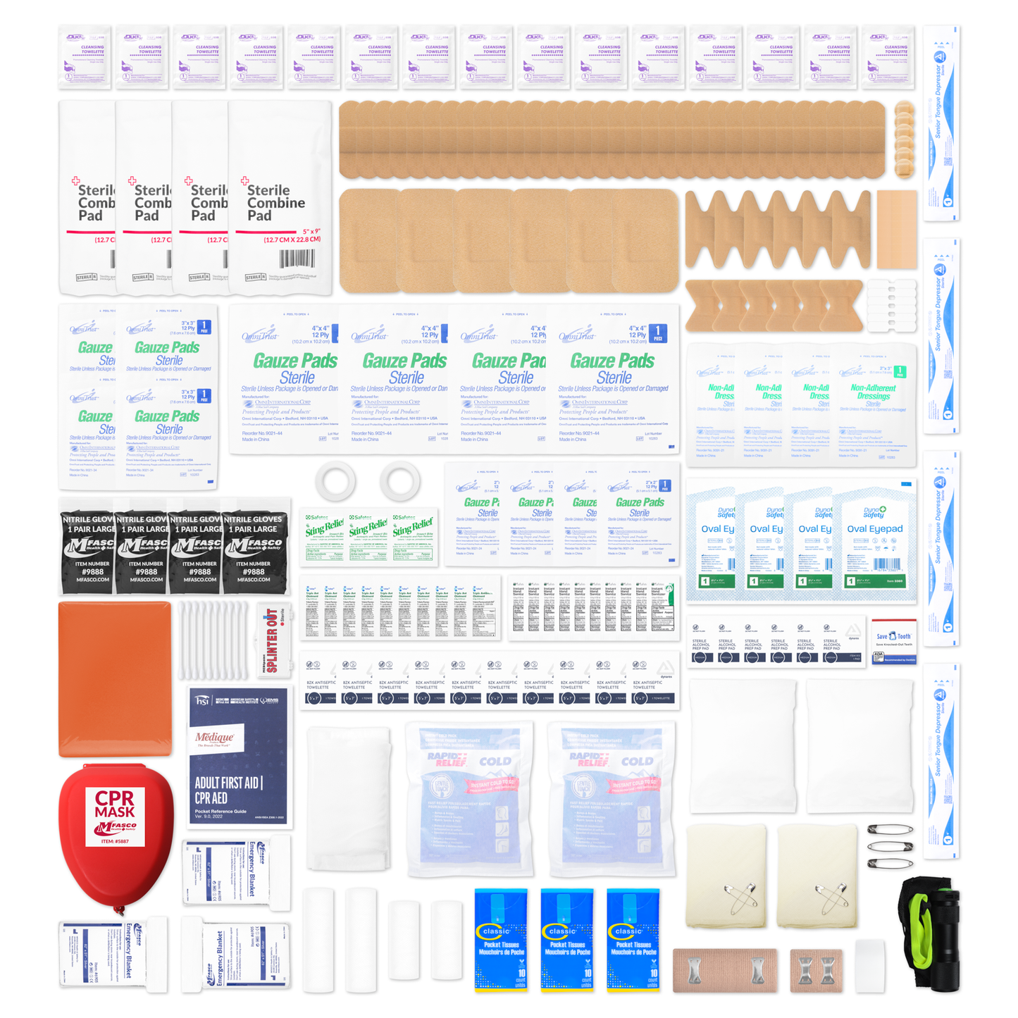 Refill First Aid Pack for School & Emergency Bags 209 Piece