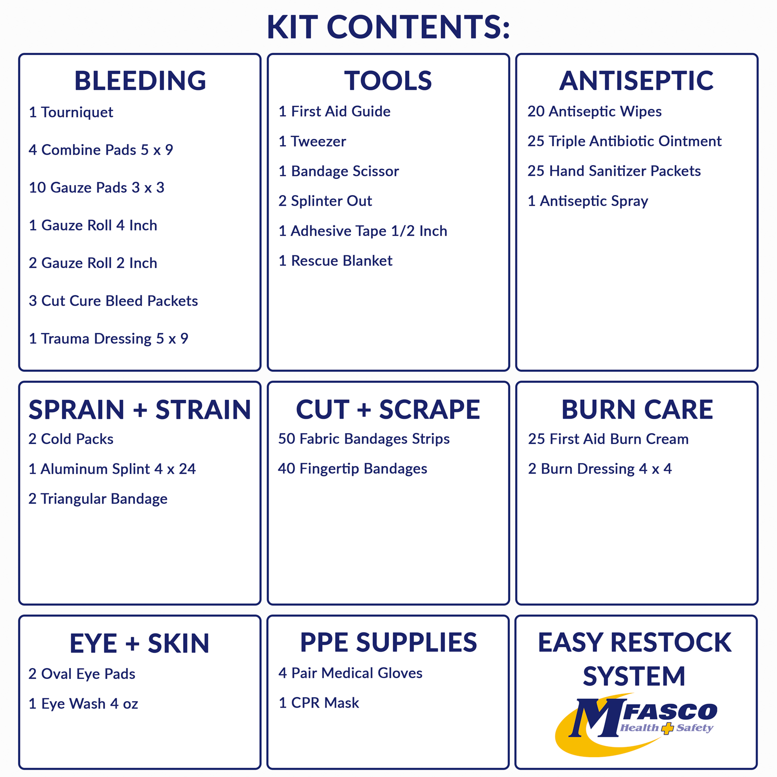 2 Shelf First Aid Kit Osha Fill W/Logo