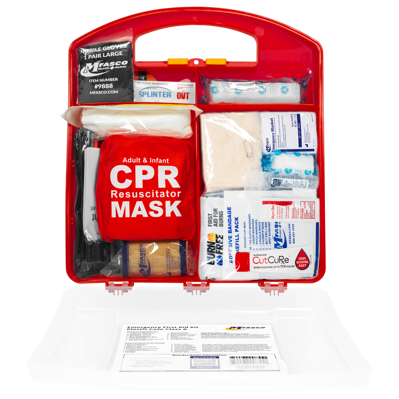 Emergency First Aid Kit Combo Plastic Case