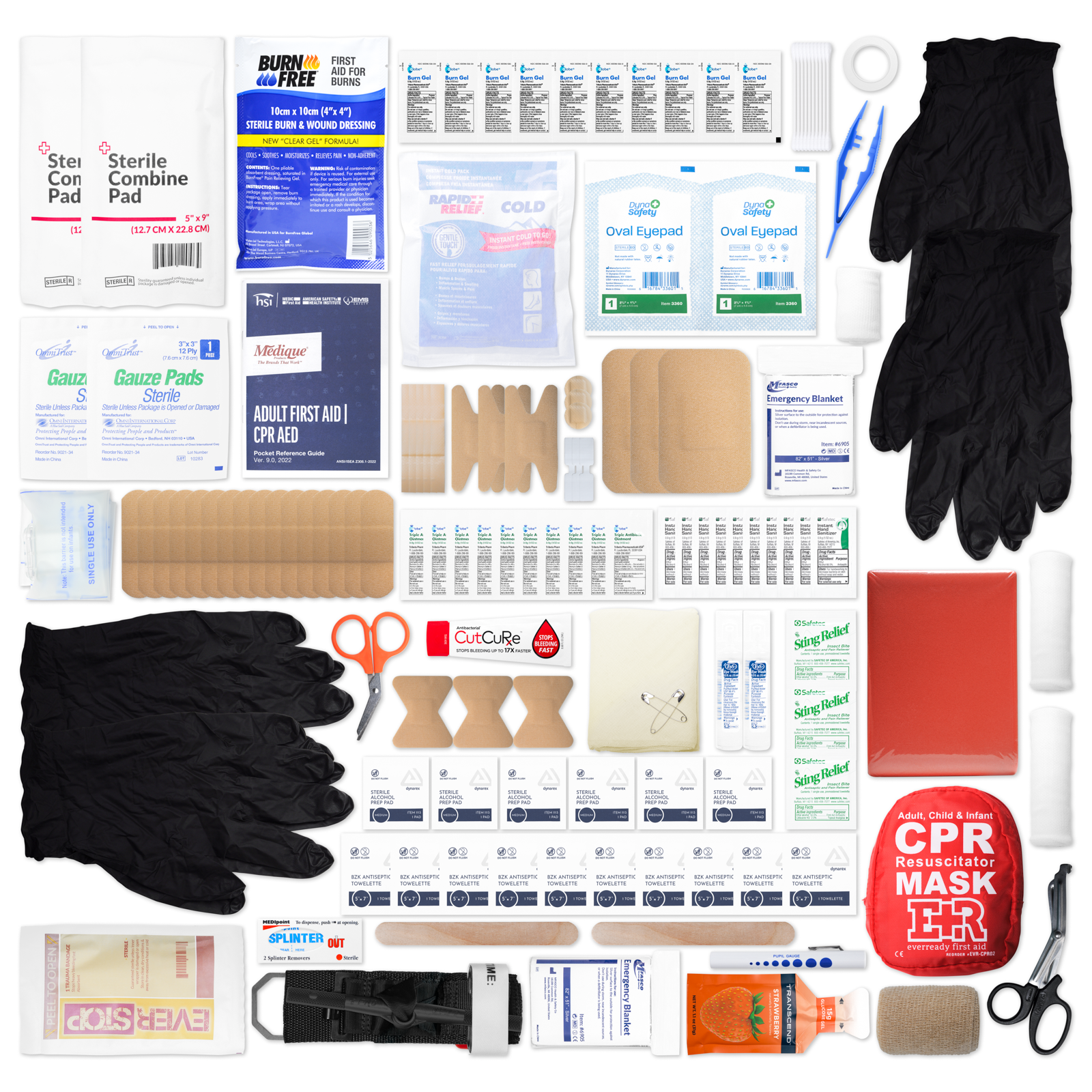 Emergency First Aid Kit Combo Plastic Case