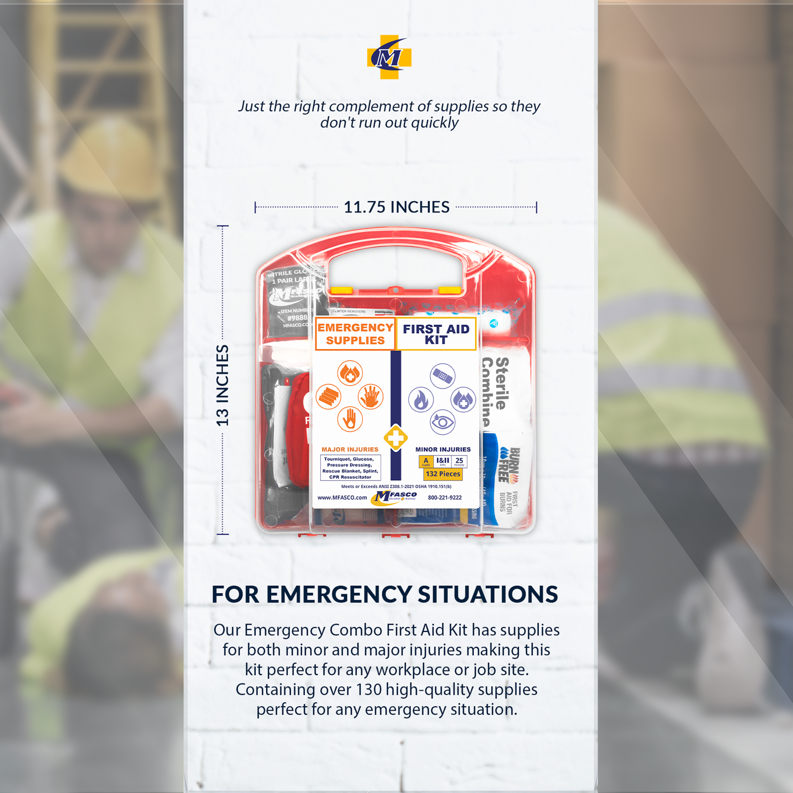 Emergency First Aid Kit Combo Plastic Case