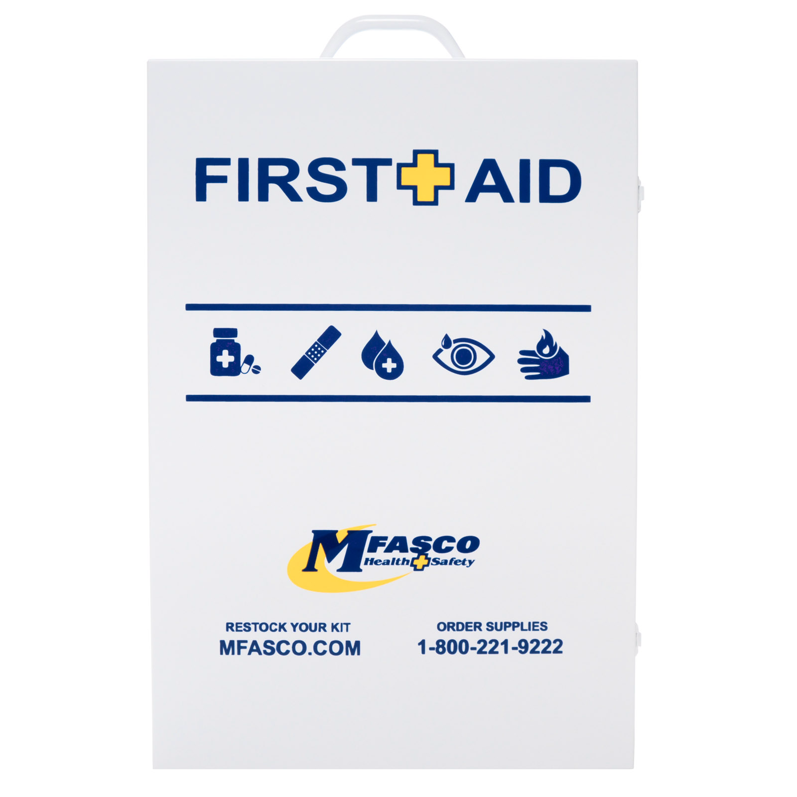 First Aid Box Empty 4 Shelf W/Logo
