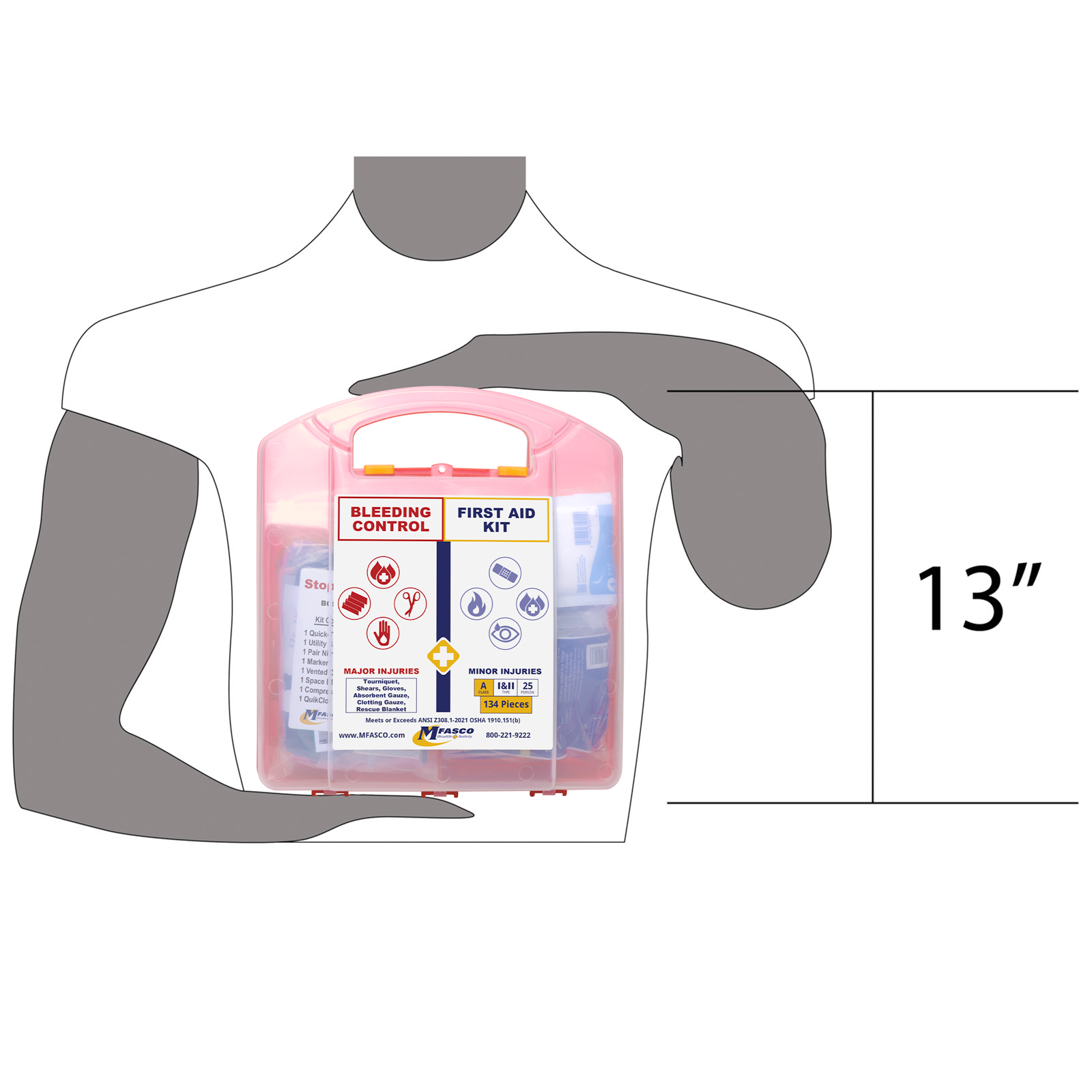 Stop The Bleed First Aid Kit Combo Plastic Case