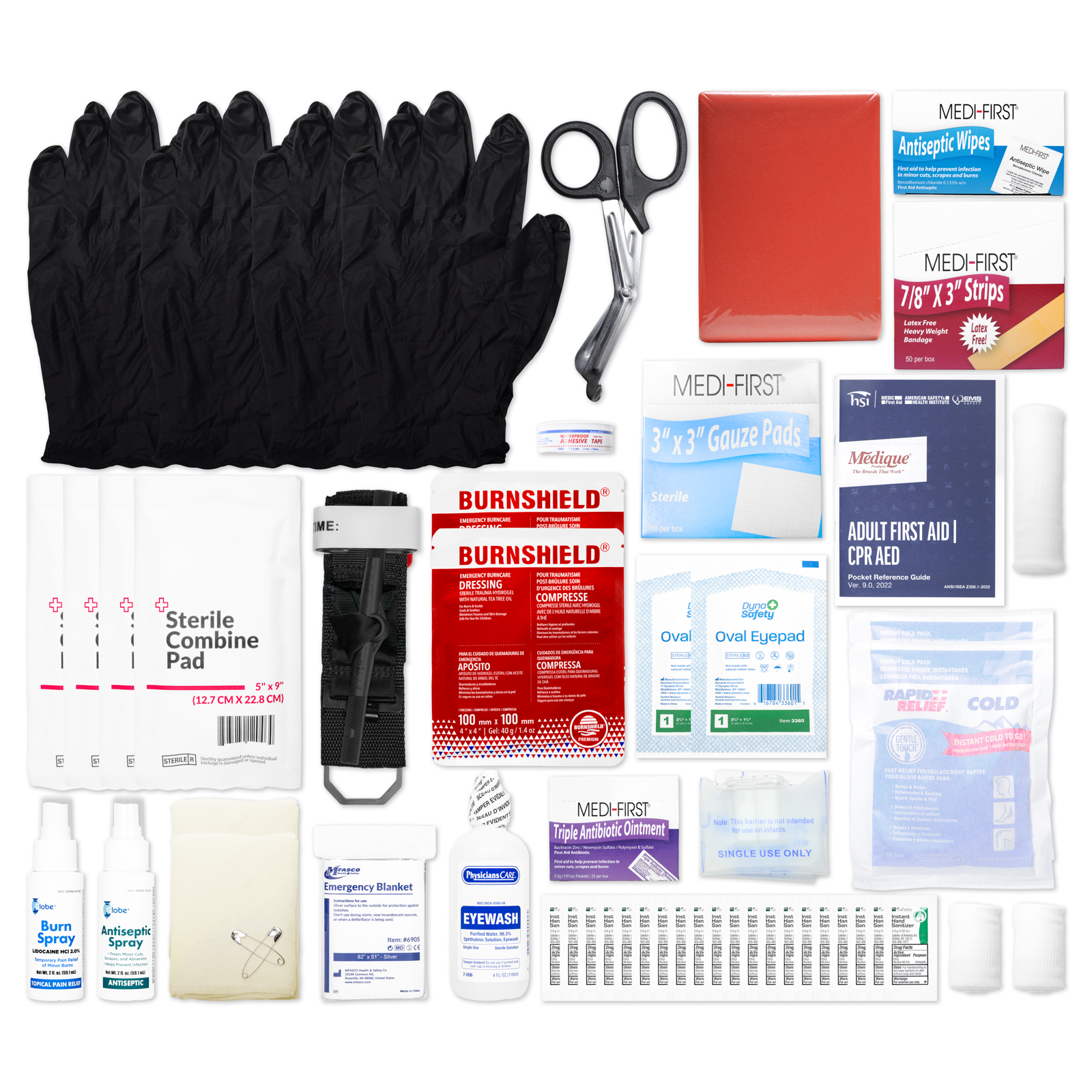 Class B First Aid Kit Plastic Case Clear Front