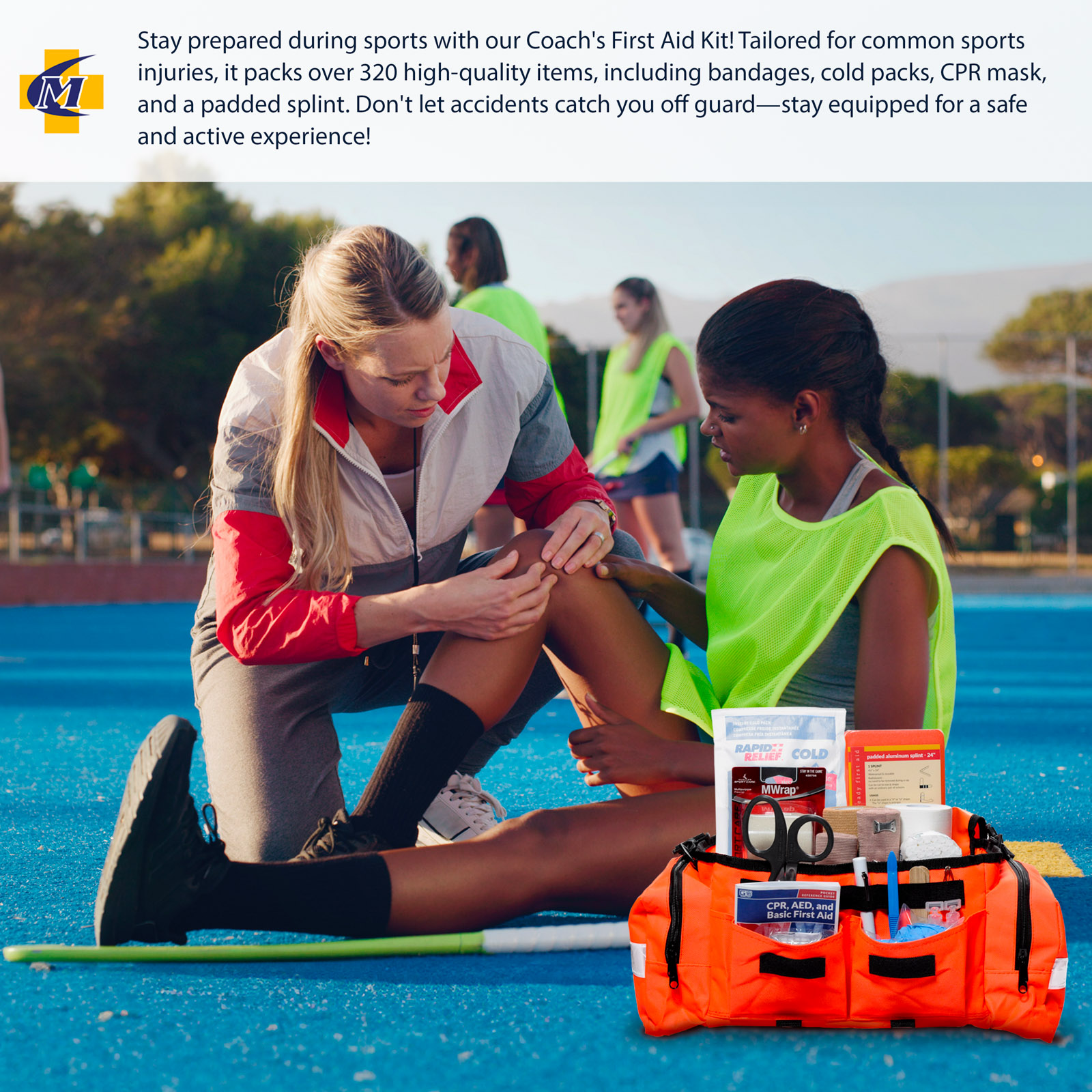 Coaches First Aid Kit Orange Bag