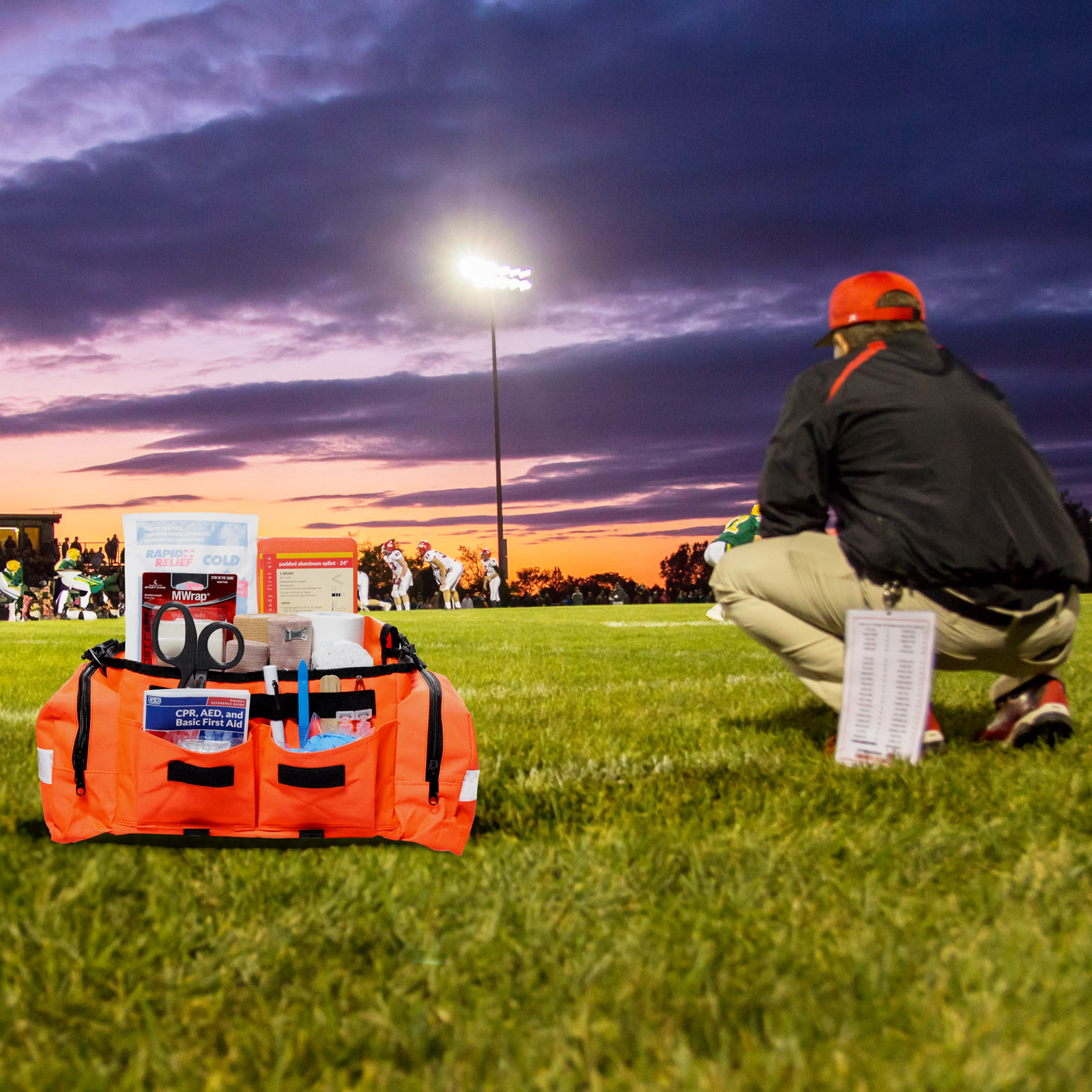 Coaches First Aid Kit Orange Bag