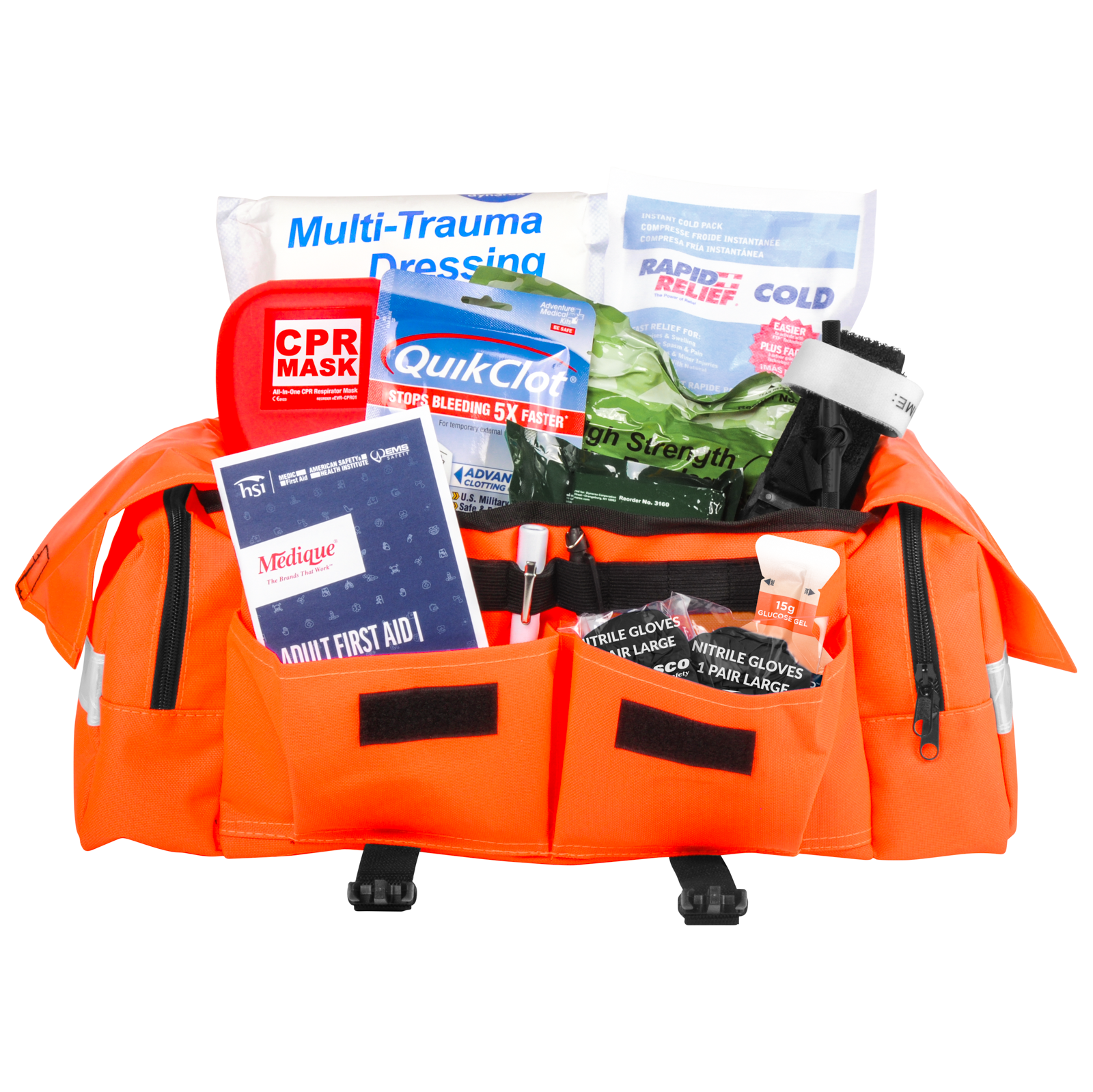 First Responder Trauma & Bleeding Kit Orange Bag