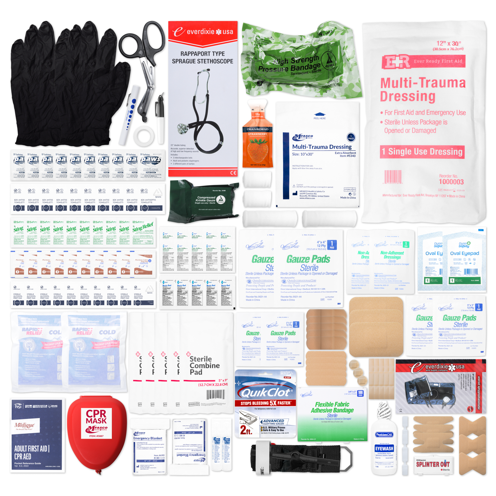 First Responder Trauma & Bleeding Kit Orange Bag