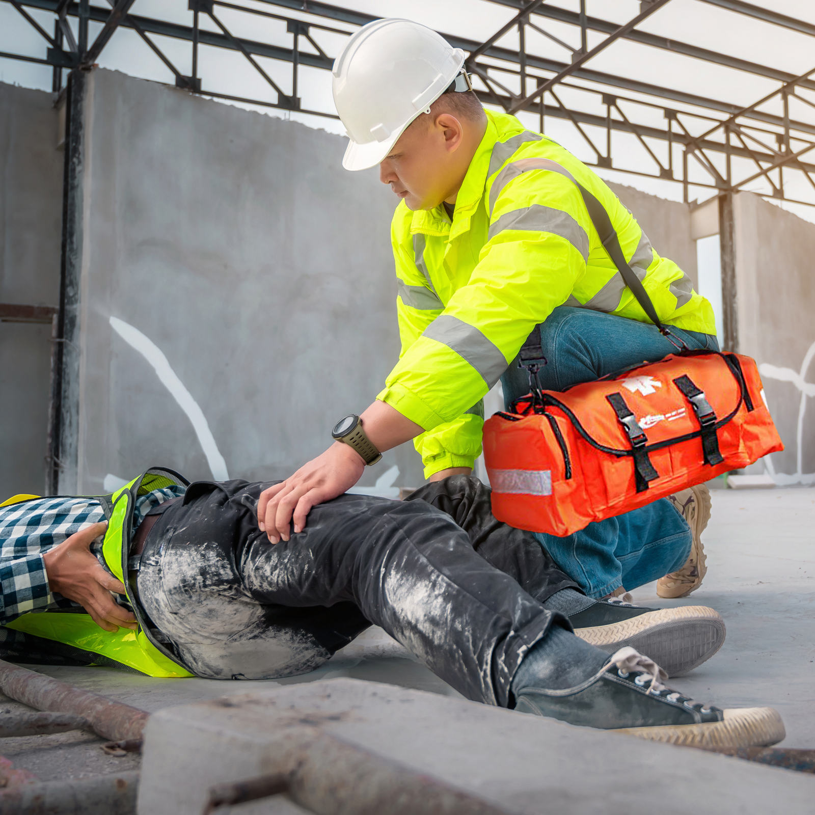 First Responder Trauma & Bleeding Kit Orange Bag