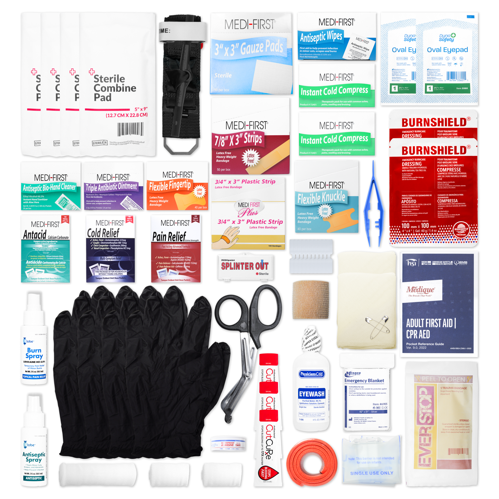 3 Shelf First Aid Kit Osha Fill with Medication & Logo