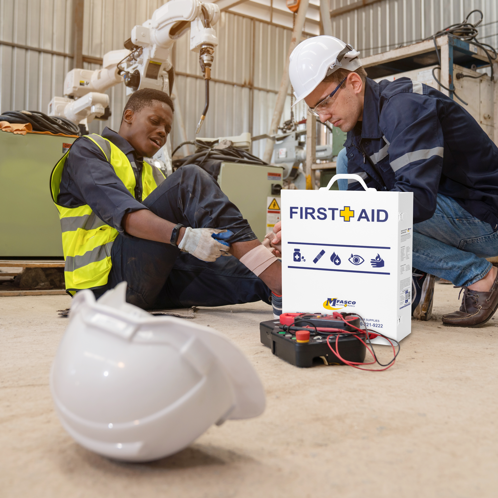 3 Shelf First Aid Kit Osha Fill with Medication & Logo