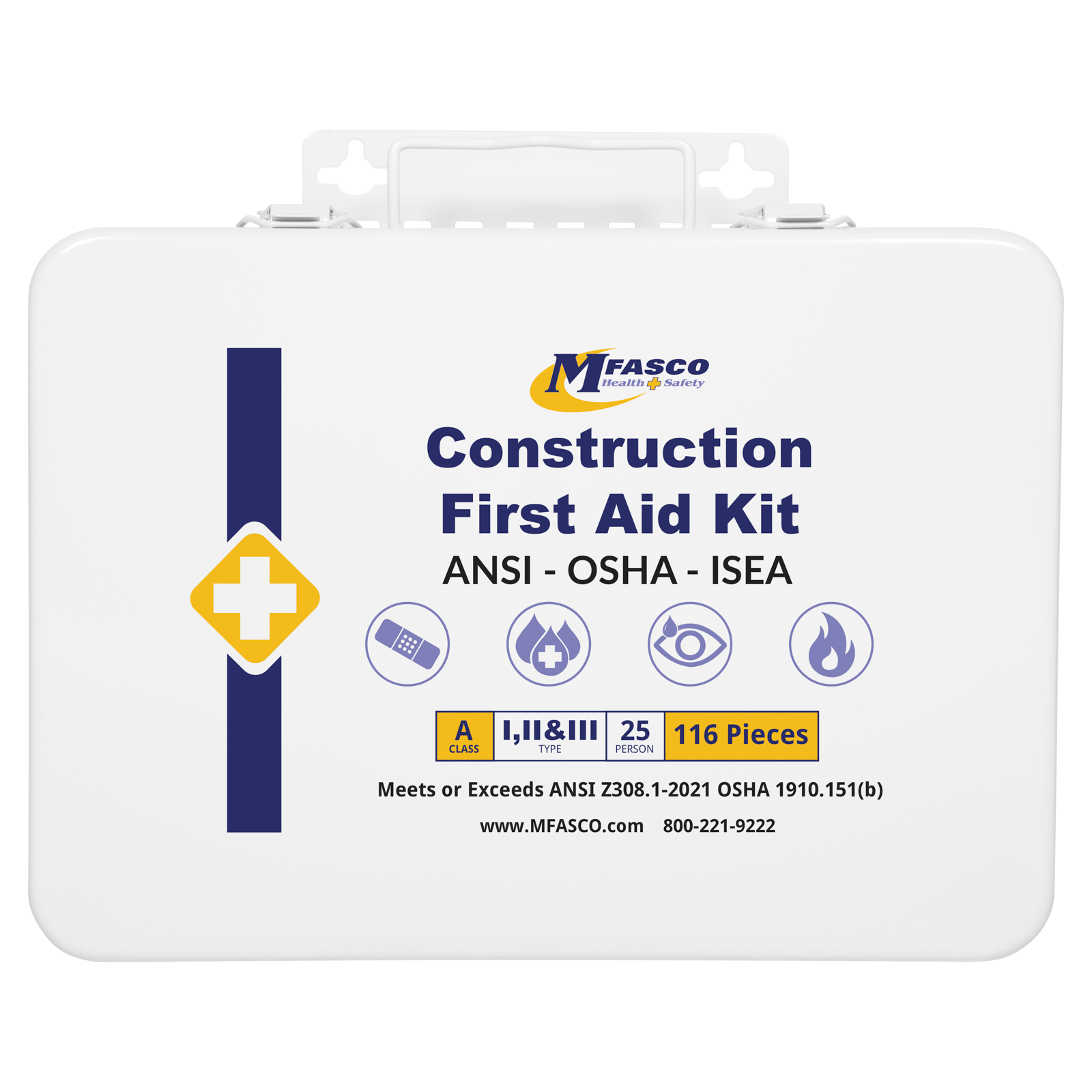 Construction First Aid Kit OSHA Class A Metal Box