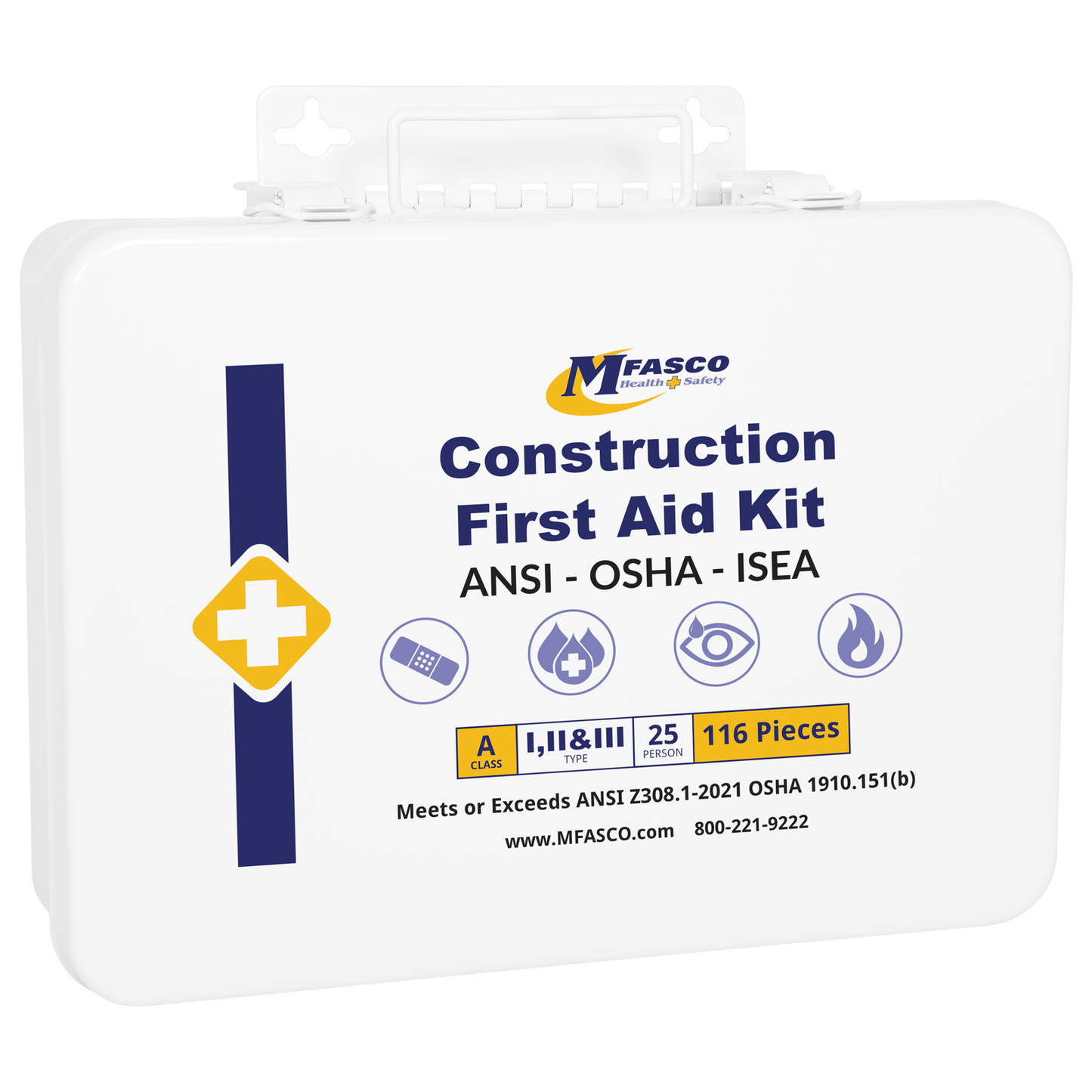 Construction First Aid Kit OSHA Class A Metal Box