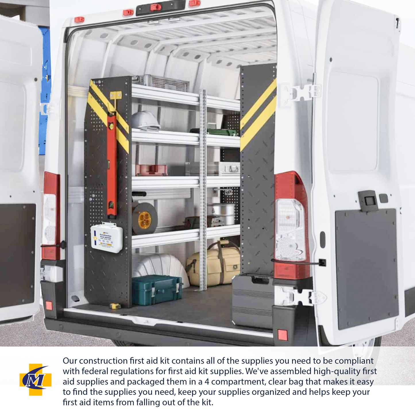 Construction First Aid Kit OSHA Class A Metal Box