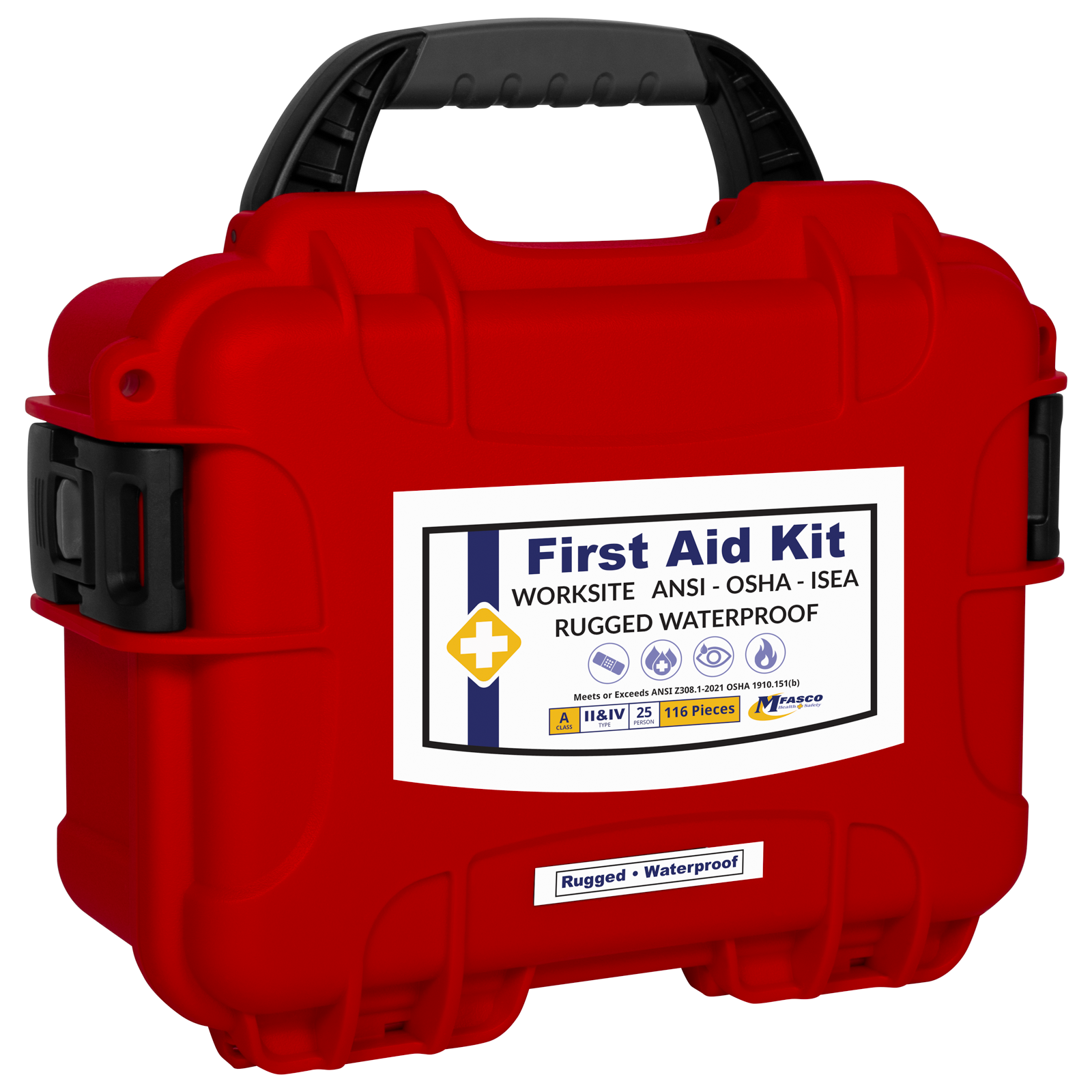 Worksite Waterproof/Rugged OSHA First Aid Kit Class A