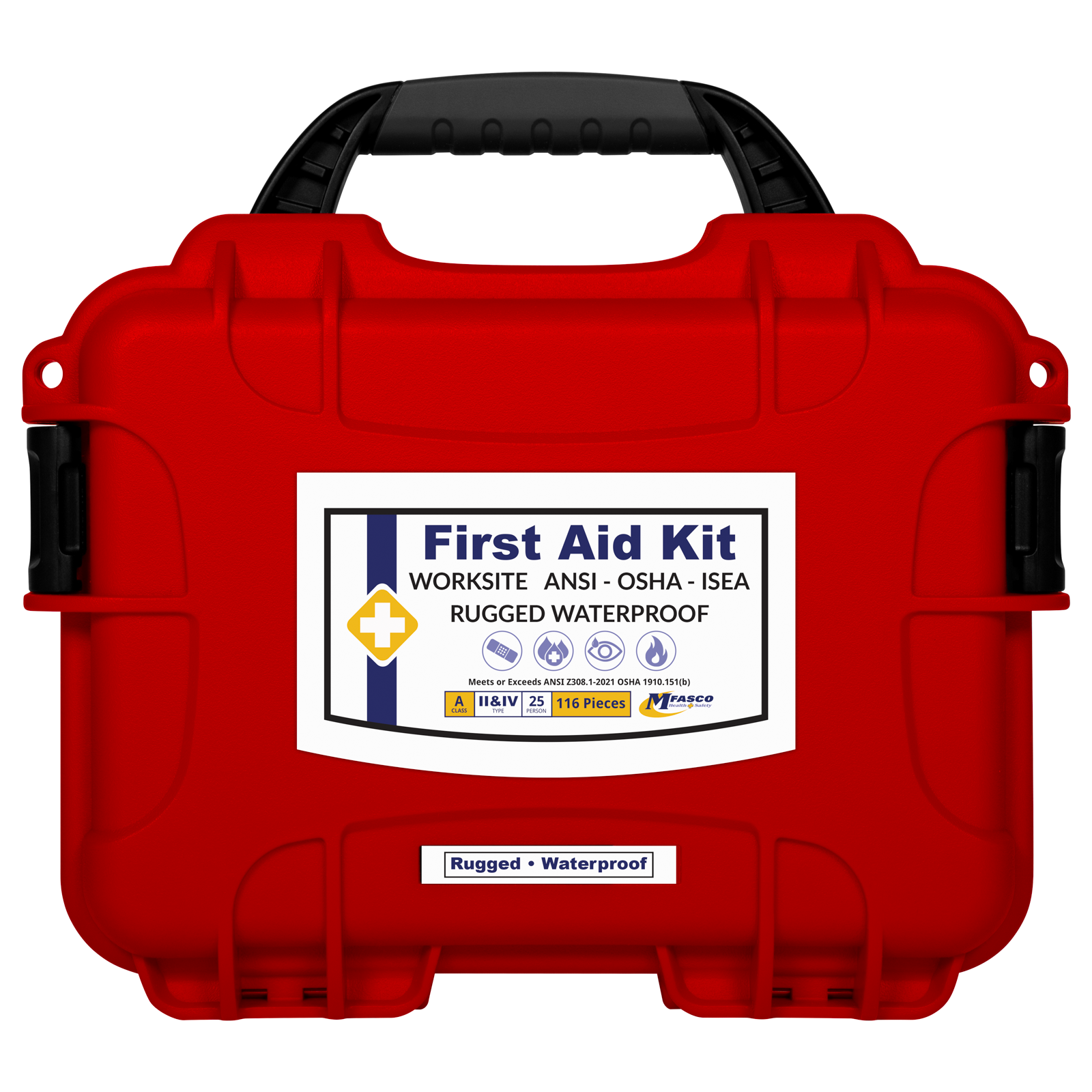 Worksite Waterproof/Rugged OSHA First Aid Kit Class A