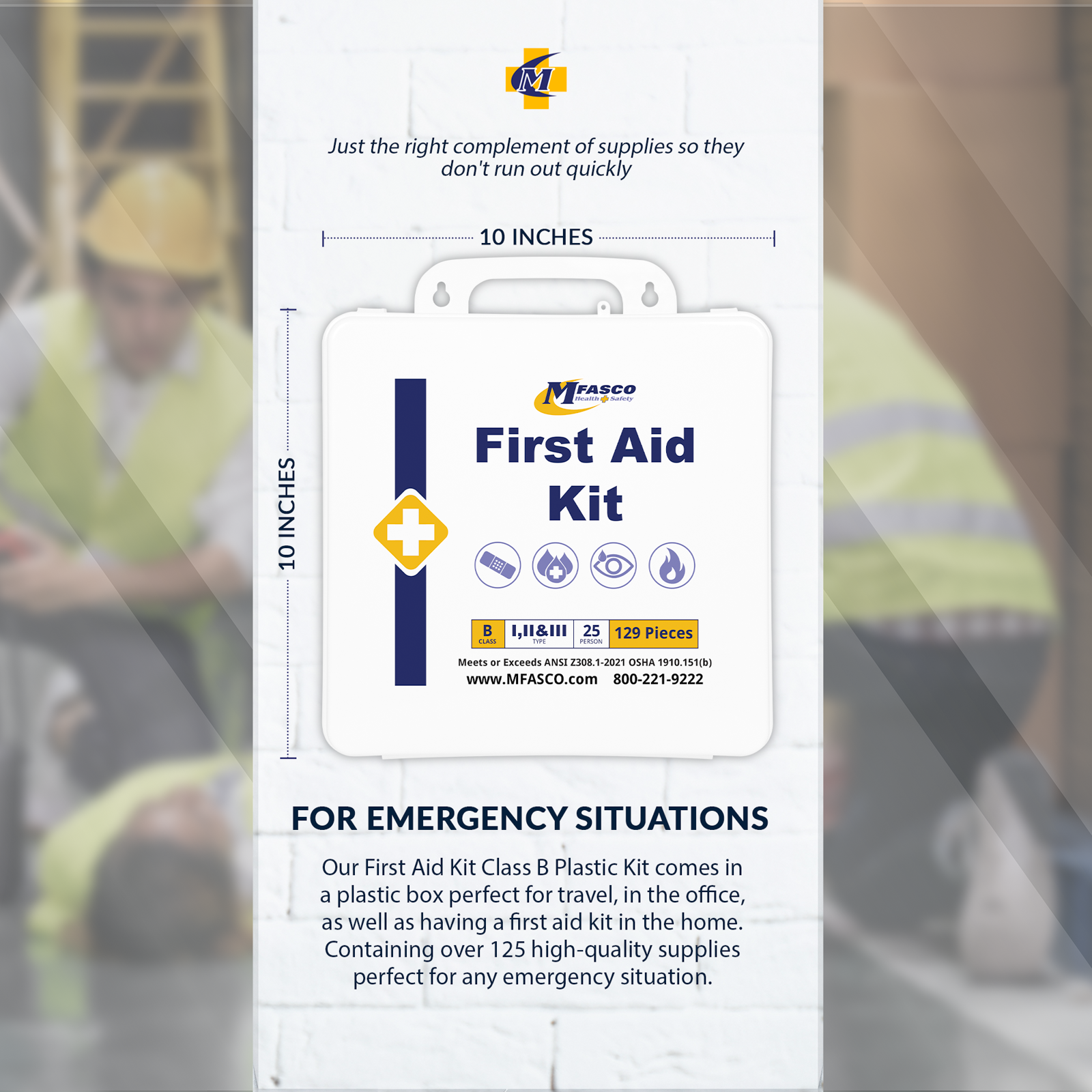 First Aid Kit Class B Plastic