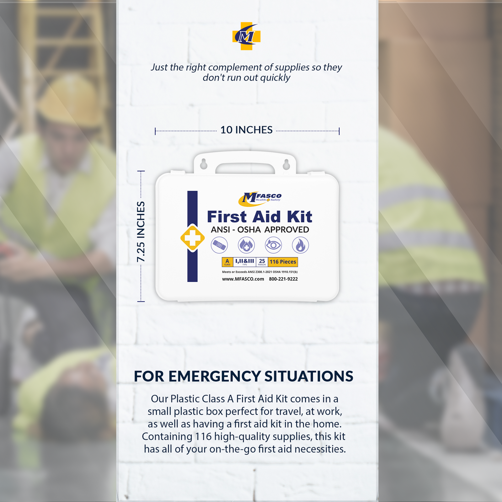 First aid Kit Plastic Class A Fill